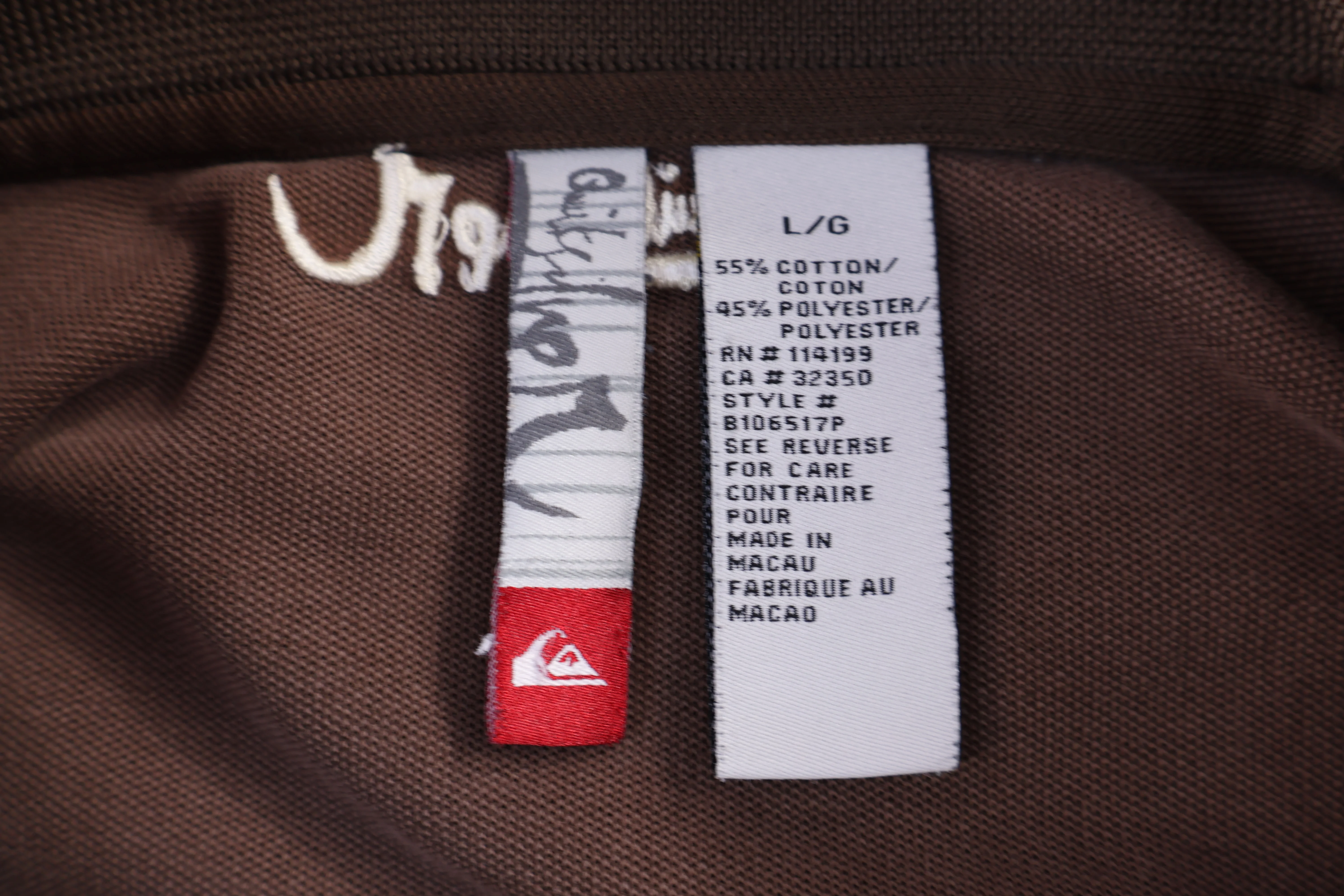 Quiksilver Brown Full Zip Track Jacket - Image 4
