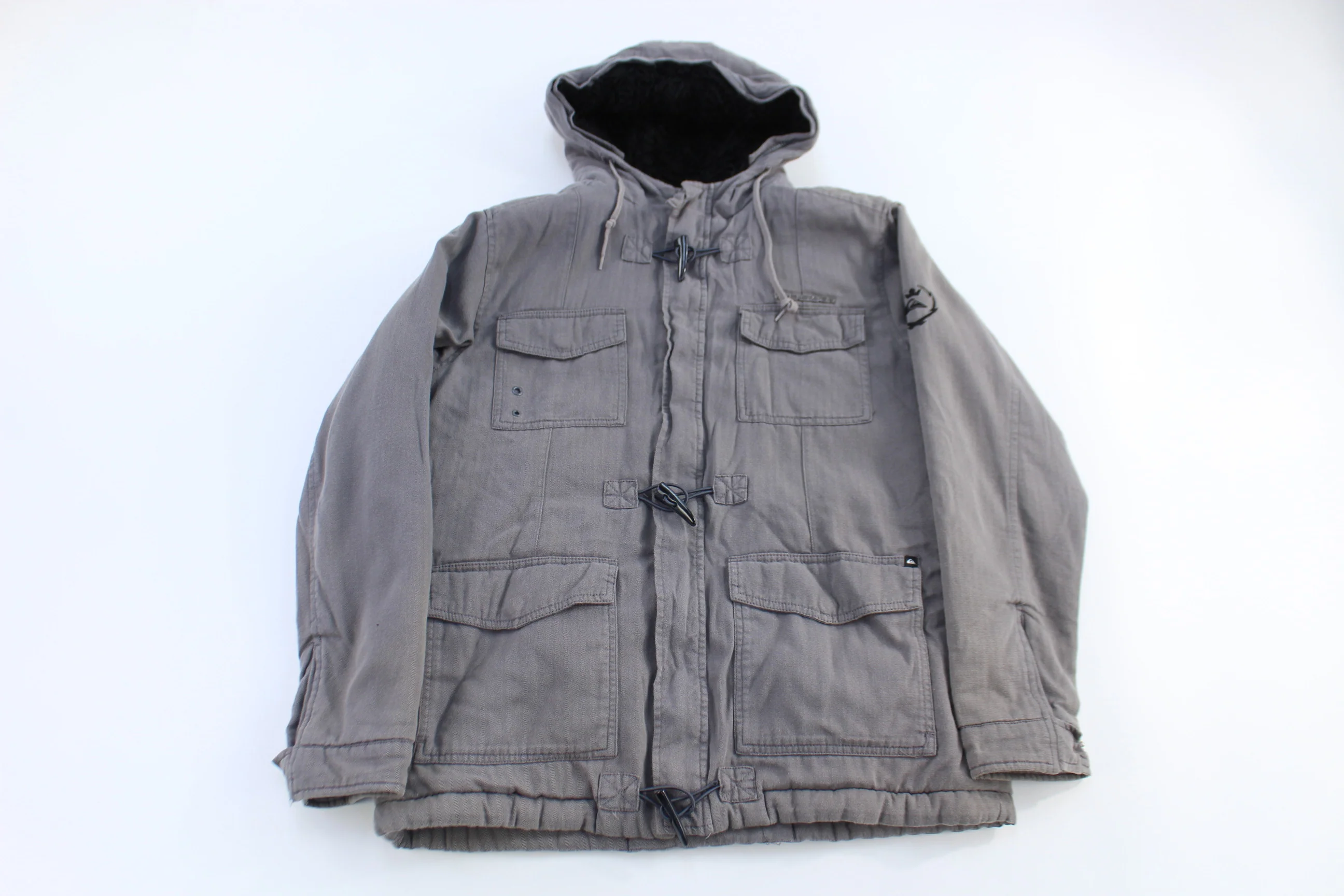 Quiksilver Grey Full Zip Hooded Jacket