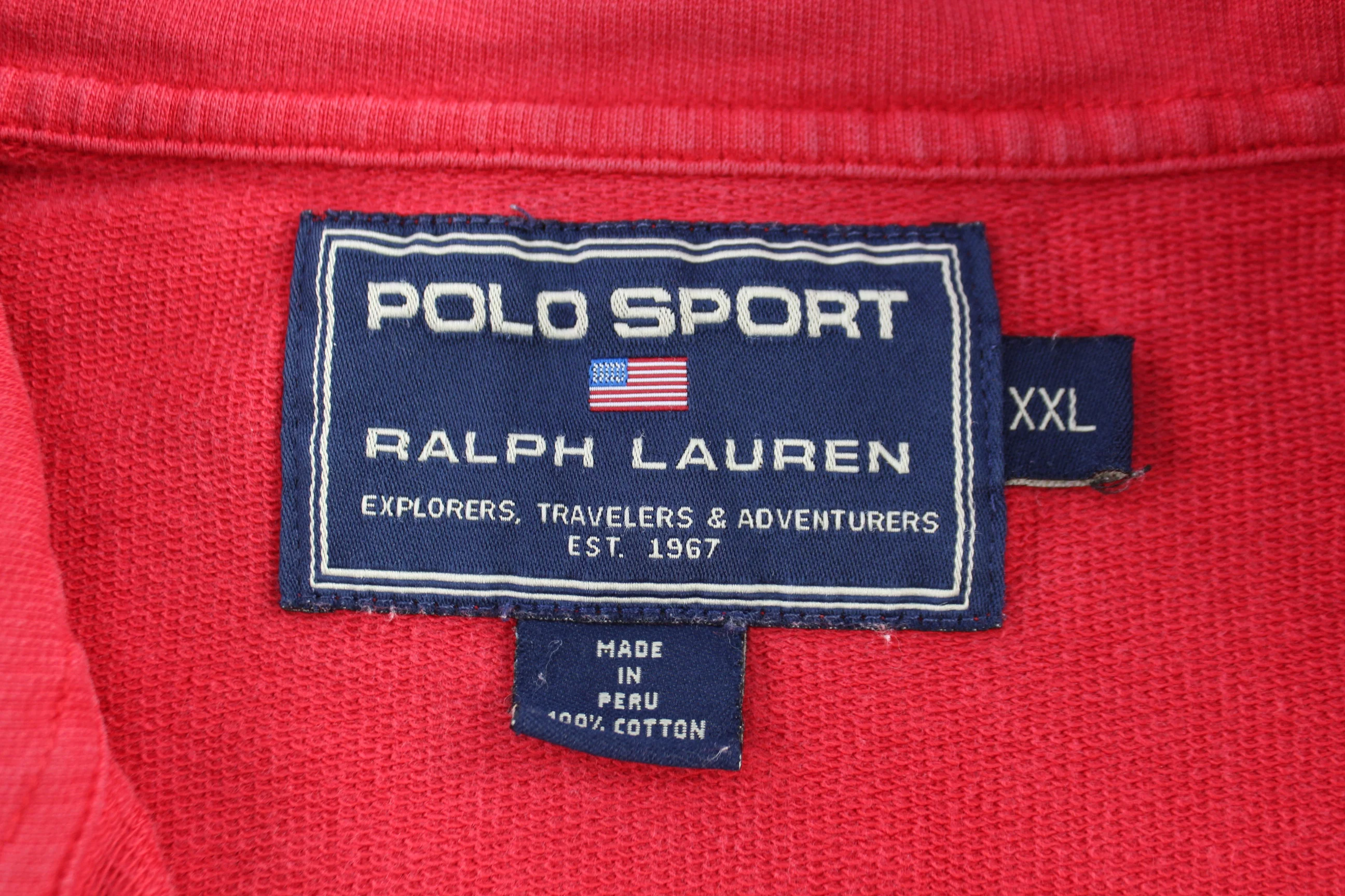 Ralph Lauren Polo Sport Red Quarter Zip Sweatshirts - Image 3
