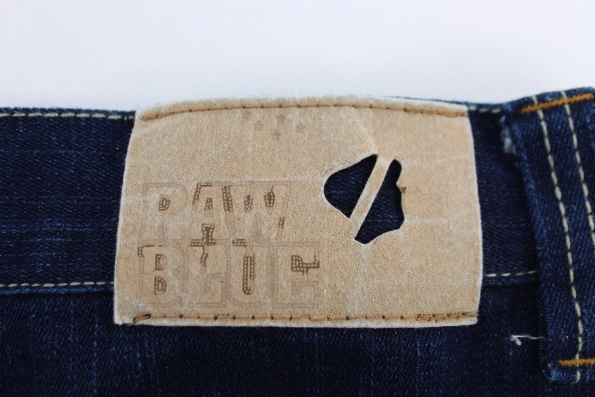 Raw Blue Dark Wash Denim Jeans - Image 3