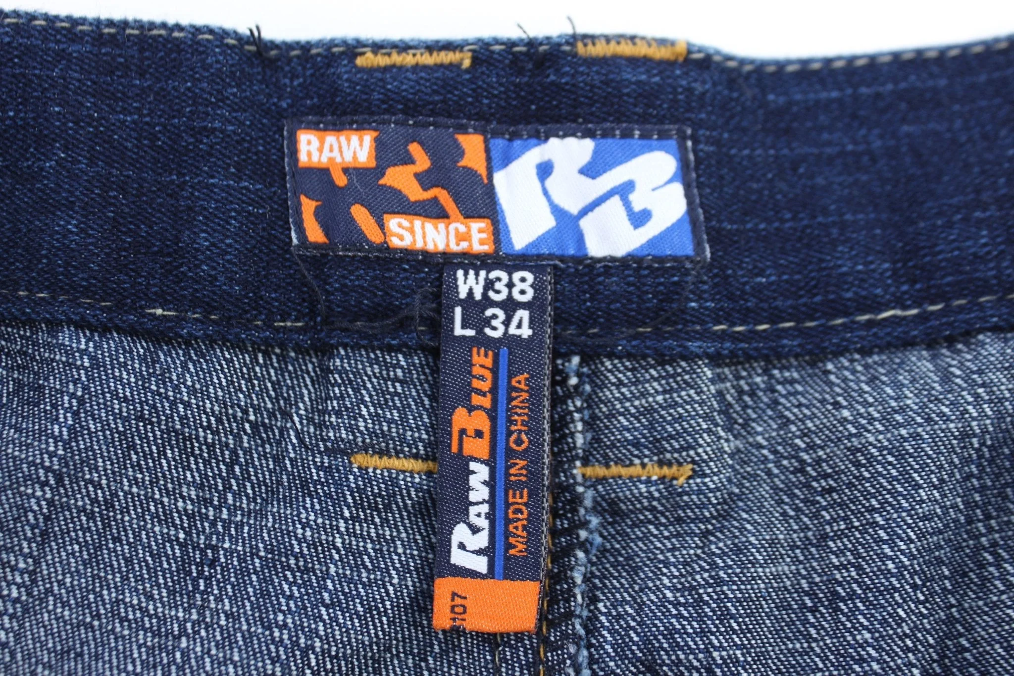Raw Blue Dark Wash Denim Jeans - Image 4