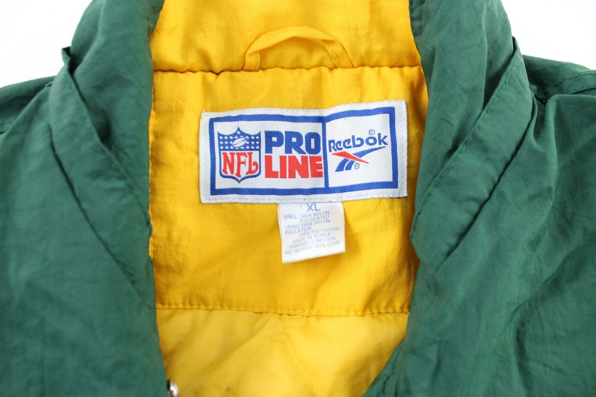 Reebok Embroidered Logo Green Bay Packers Zip Up Jacket - Image 3