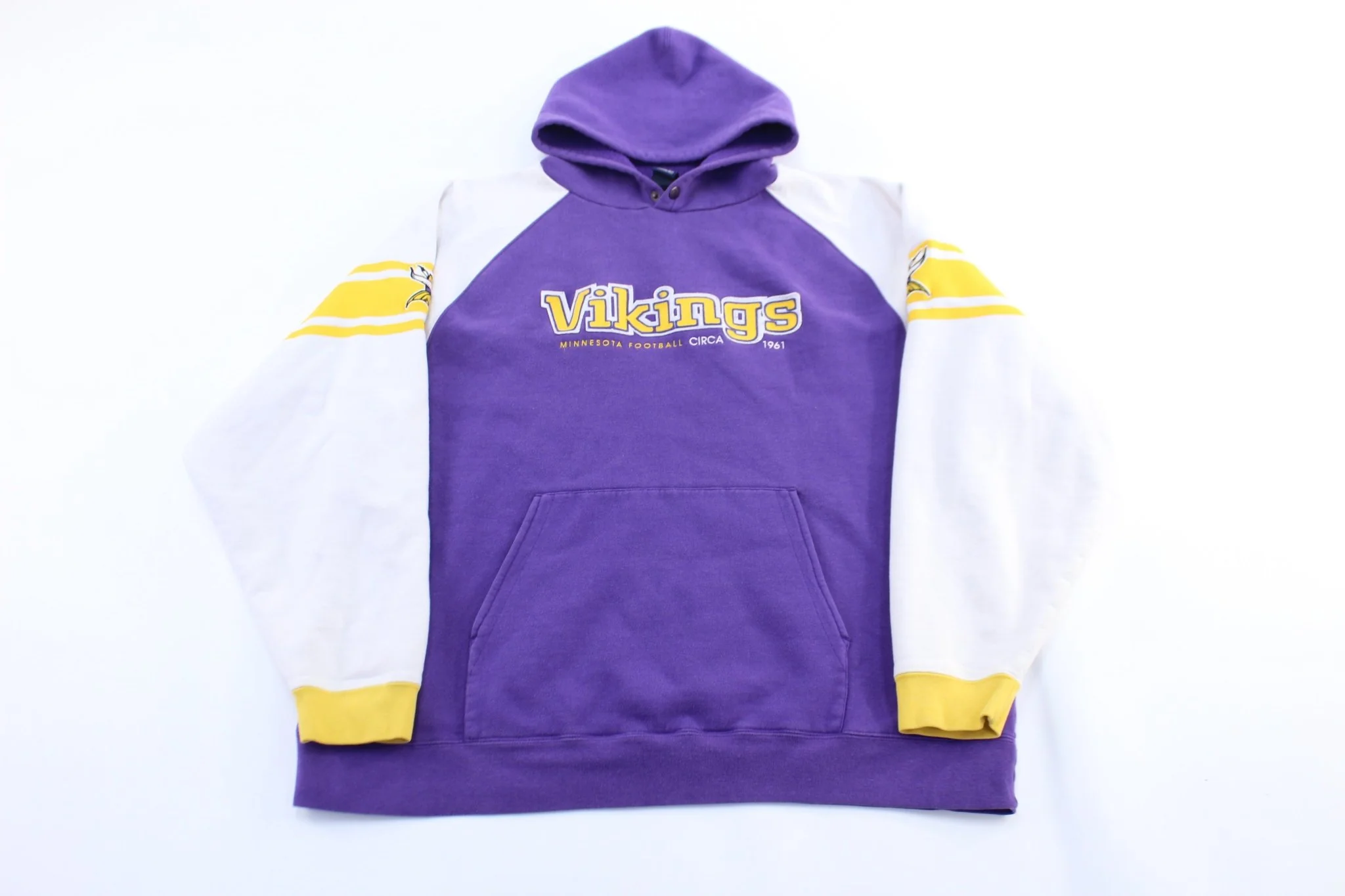 Reebok Embroidered Logo Minnesota Vikings Pullover Hoodie