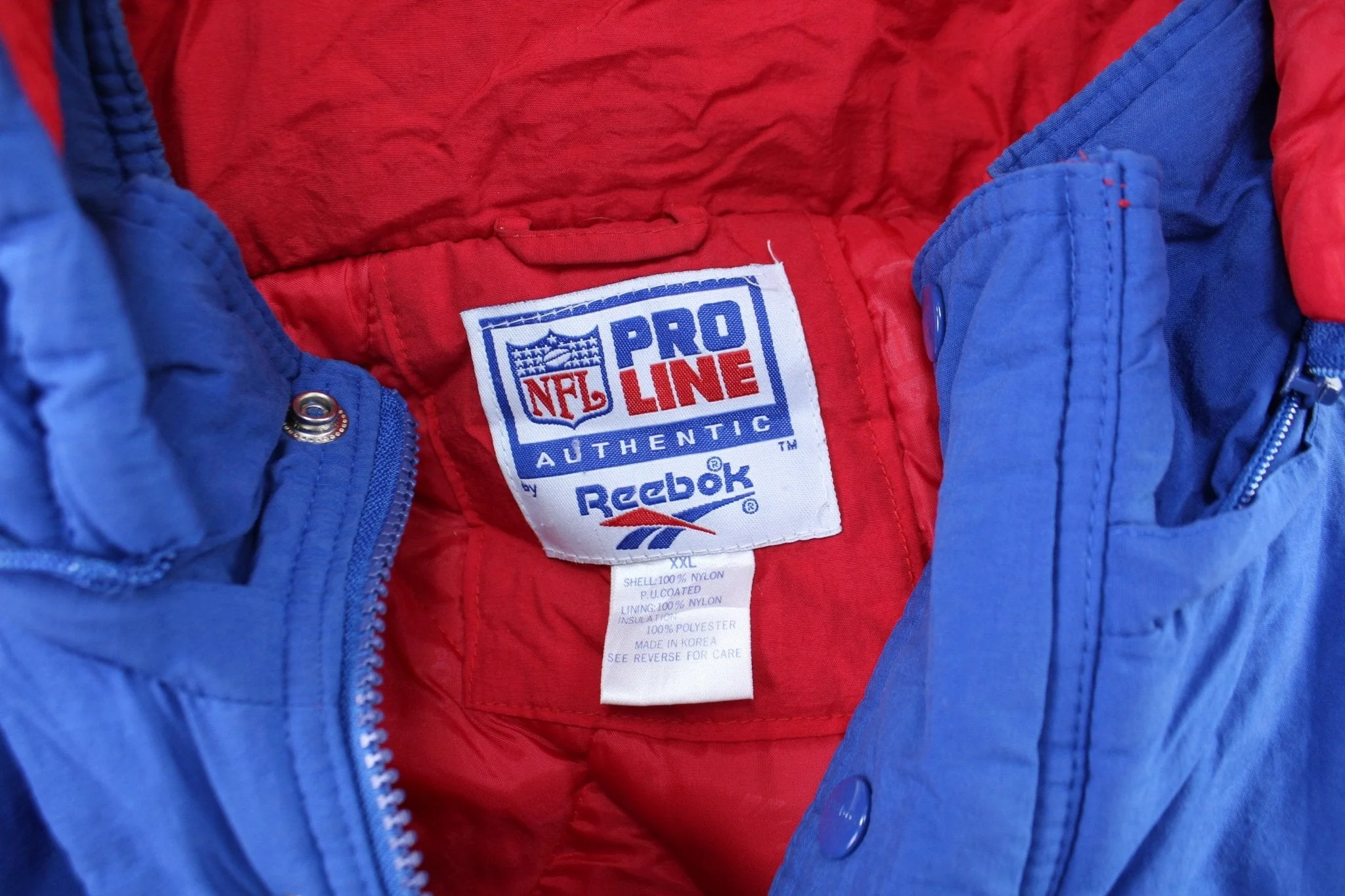 Reebok Embroidered Logo New England Patriots Zip Up Jacket - Image 3