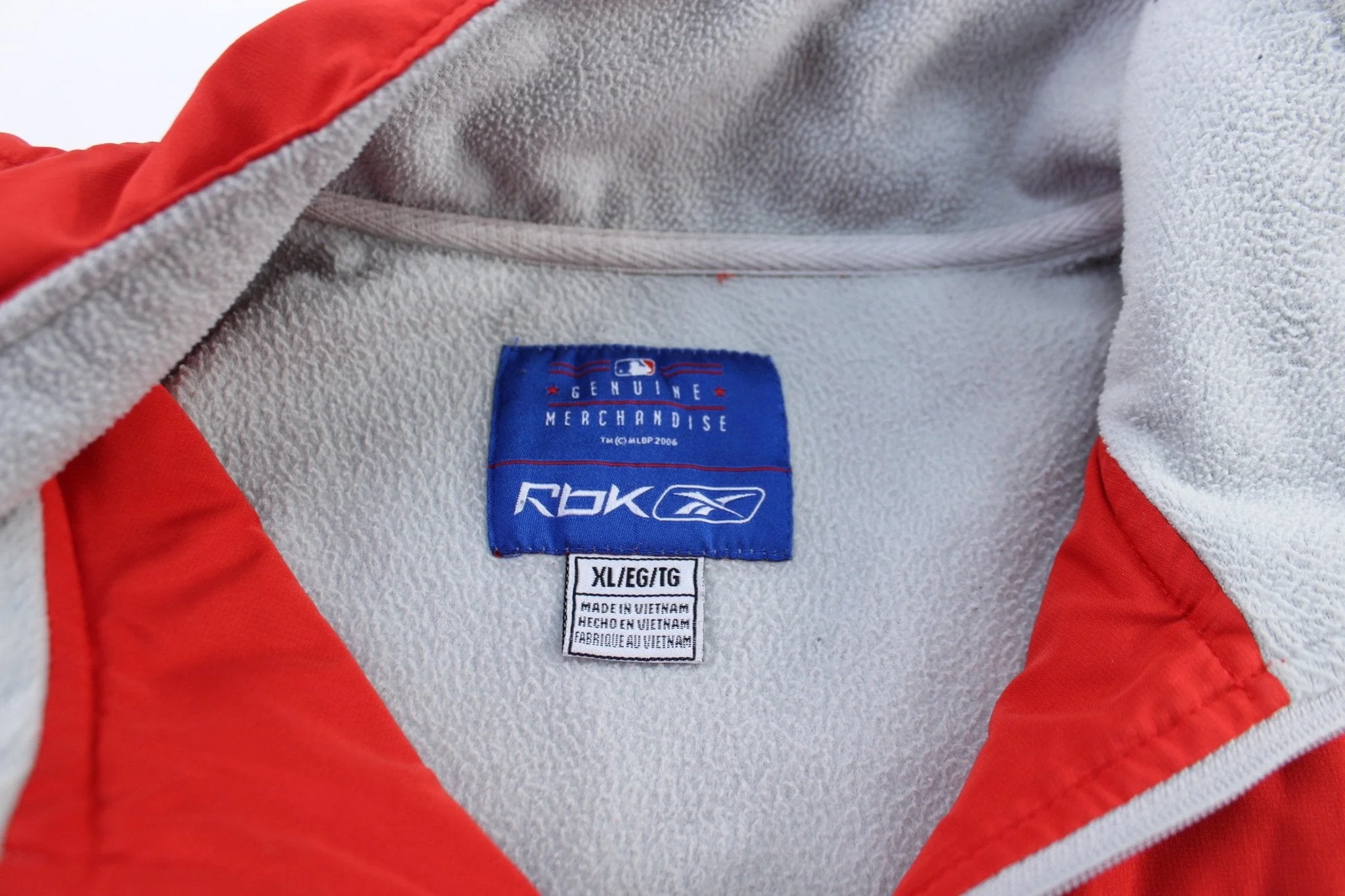 Reebok Embroidered Logo St. Louis Cardinals Fleece Zip Up Jacket - Image 3
