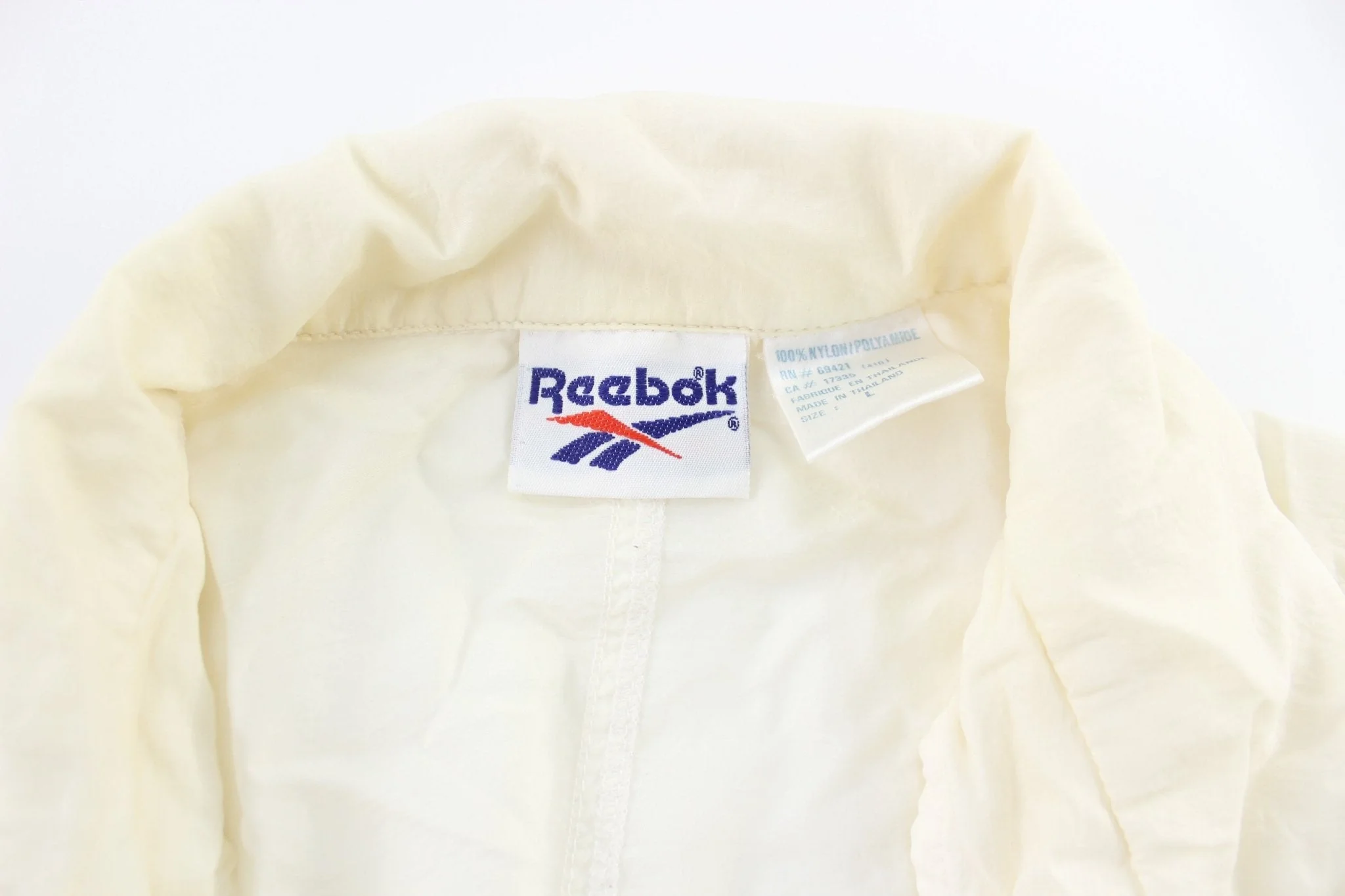 Reebok Embroidered Logo White Zip Up Jacket - Image 5