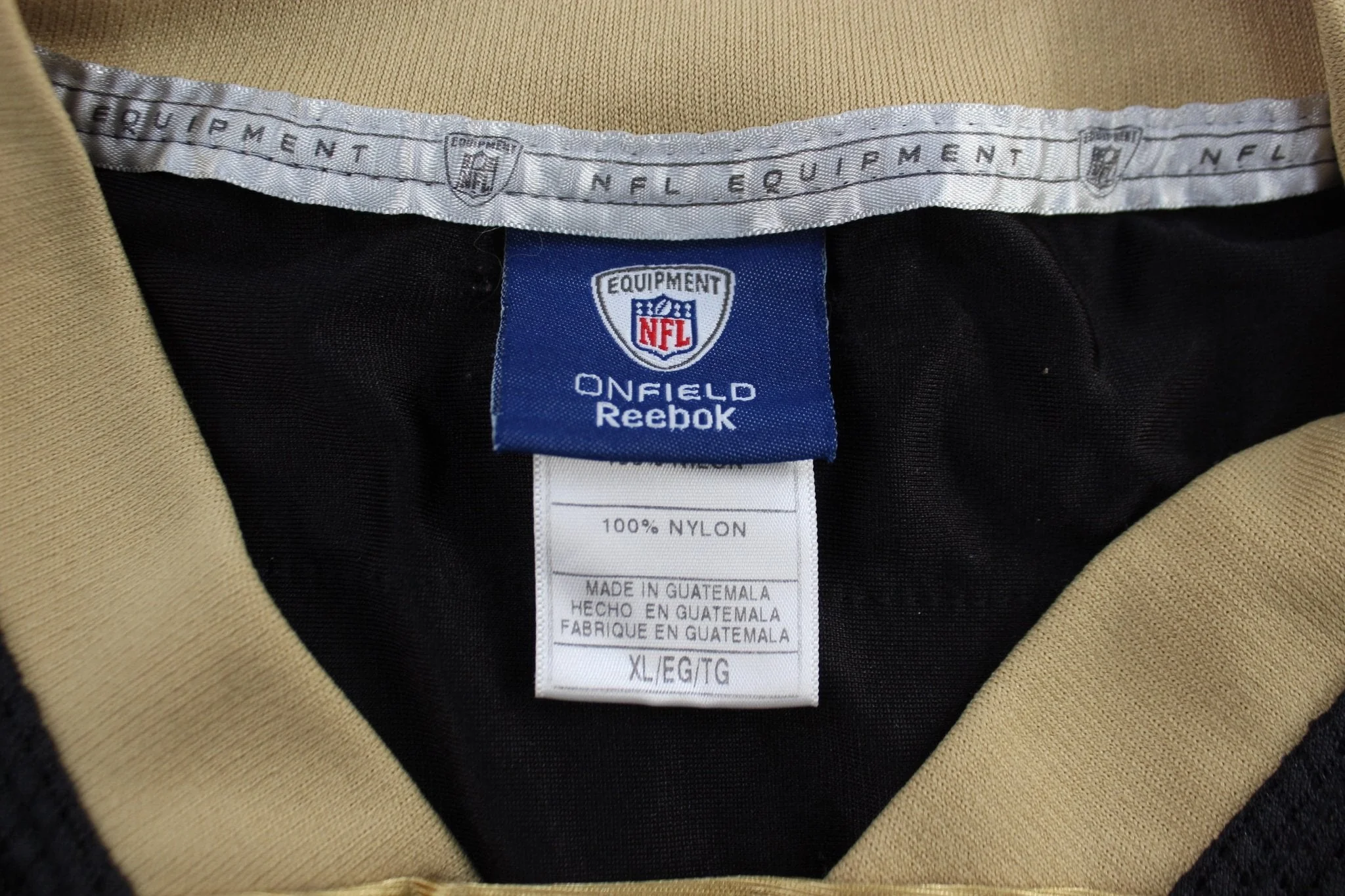 Reebok Logo New Orleans Saints Drew Brees Football Jersey - Image 3