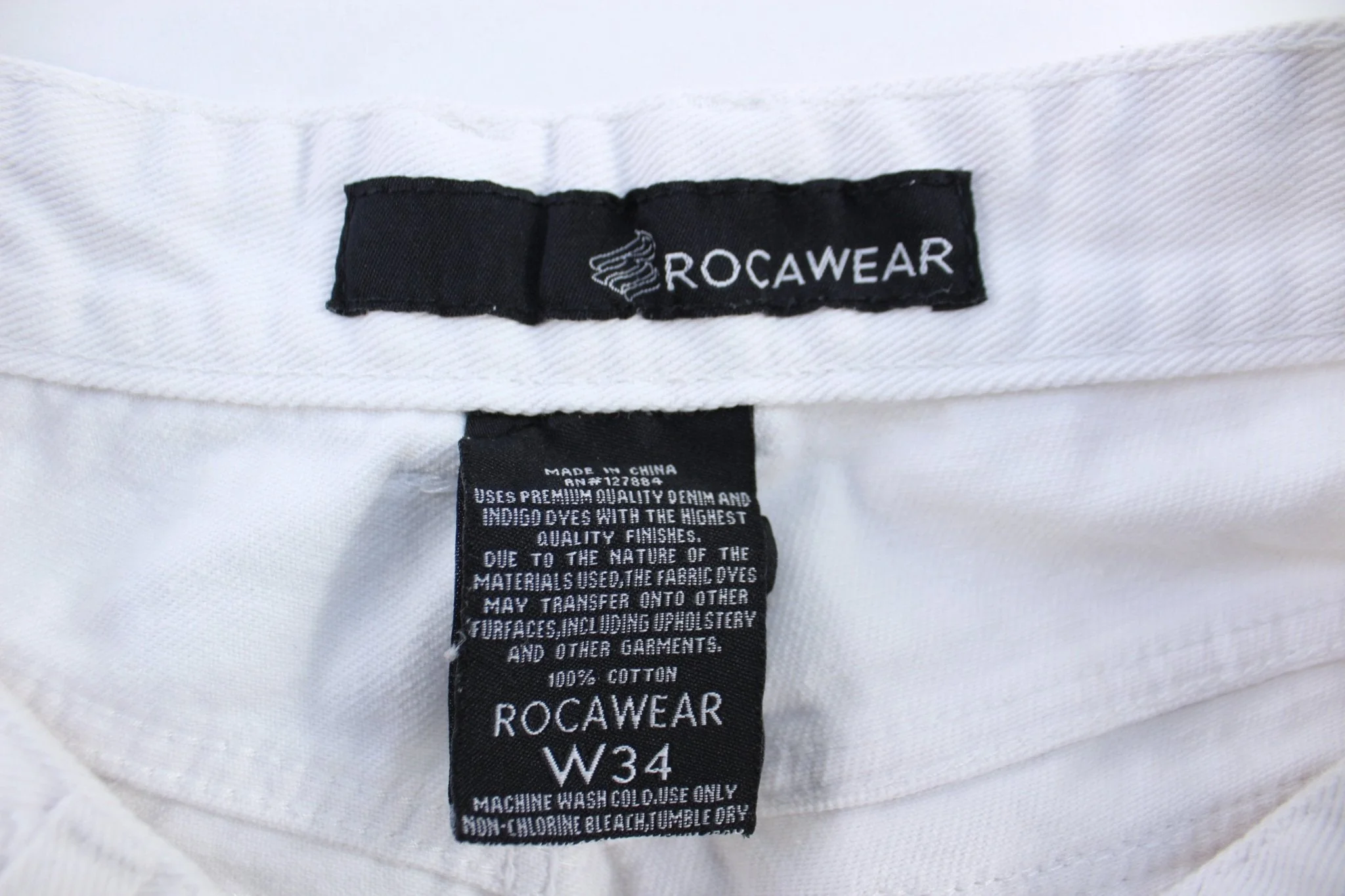 Rocawear Embroidered White Denim Shorts - Image 4