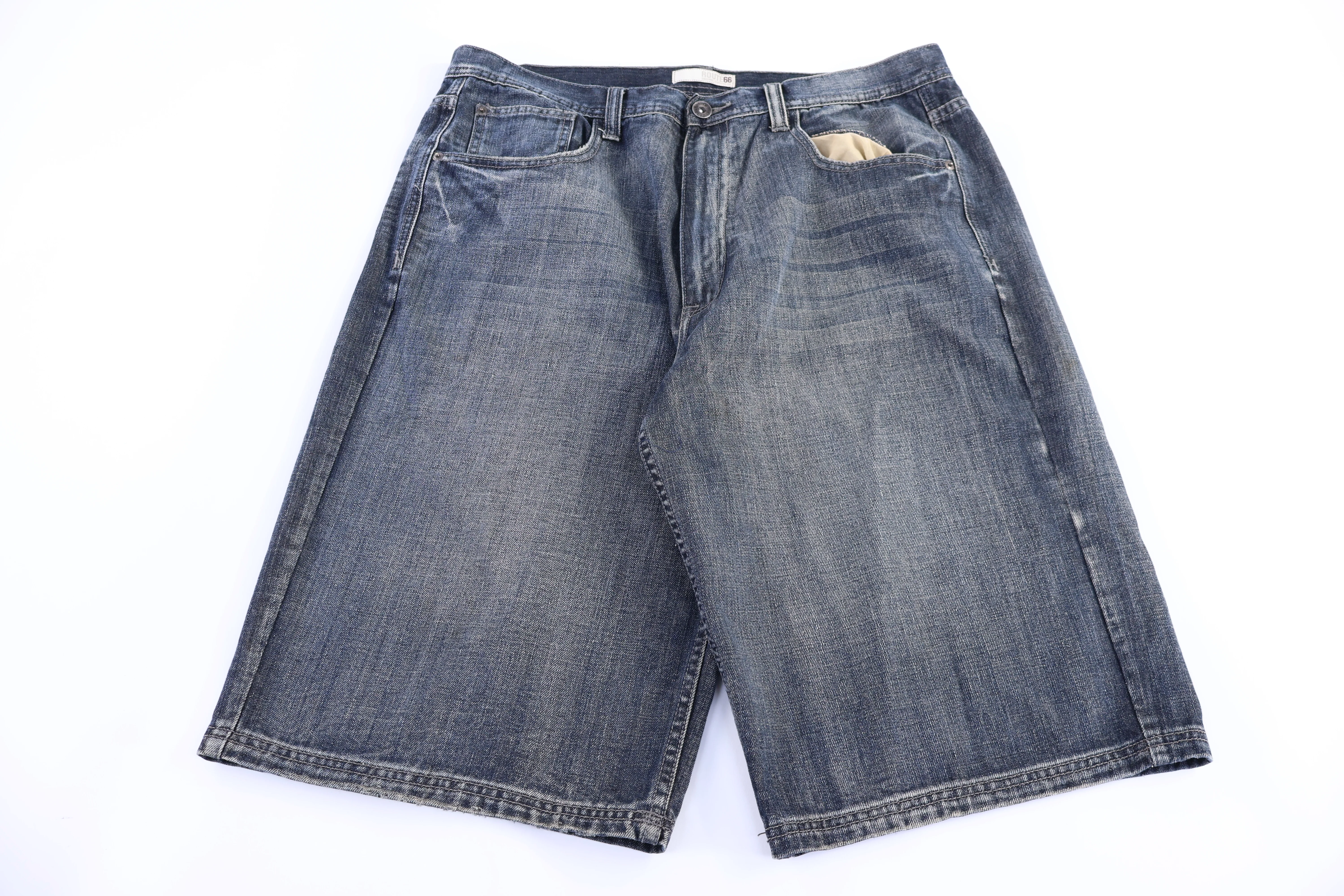 Route 66 Dark Wash Denim Shorts