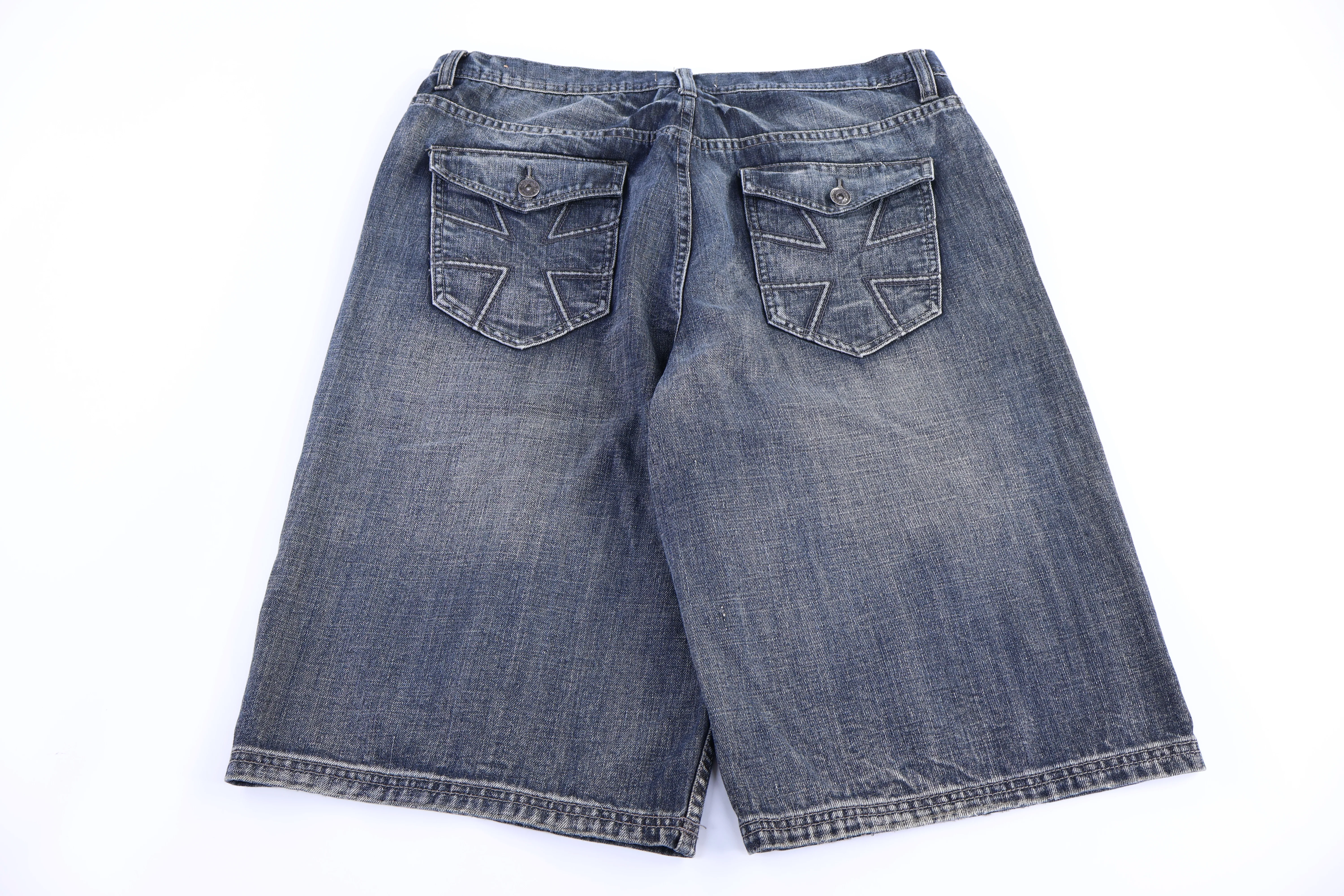 Route 66 Dark Wash Denim Shorts - Image 2