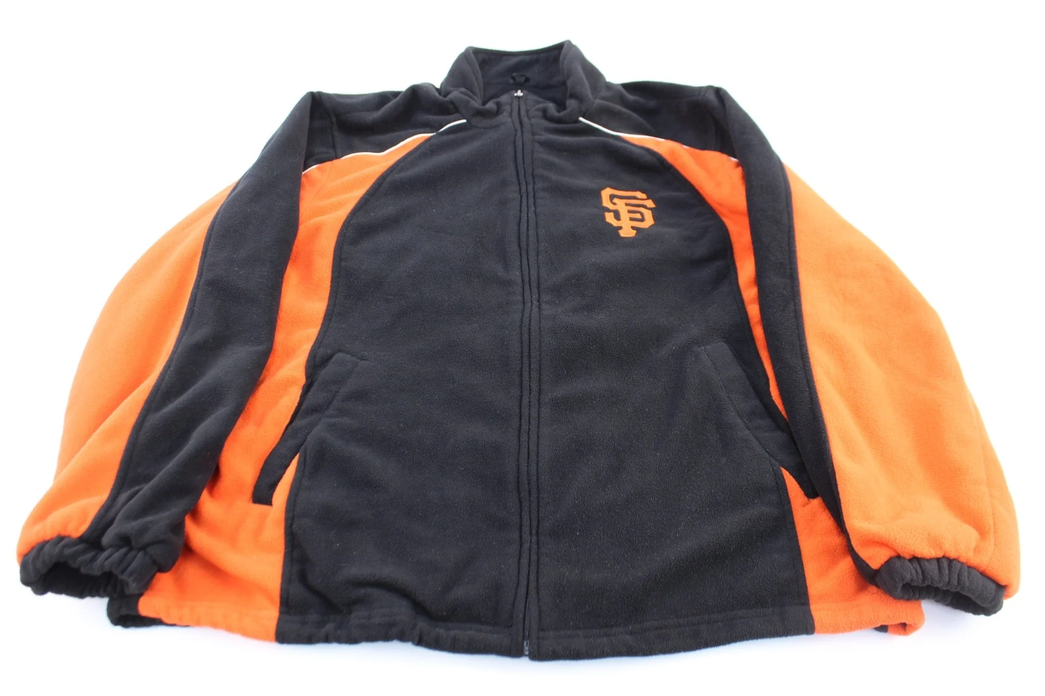 San Diego Padres Embroidered Black & Orange Fleece Zip Up Jacket