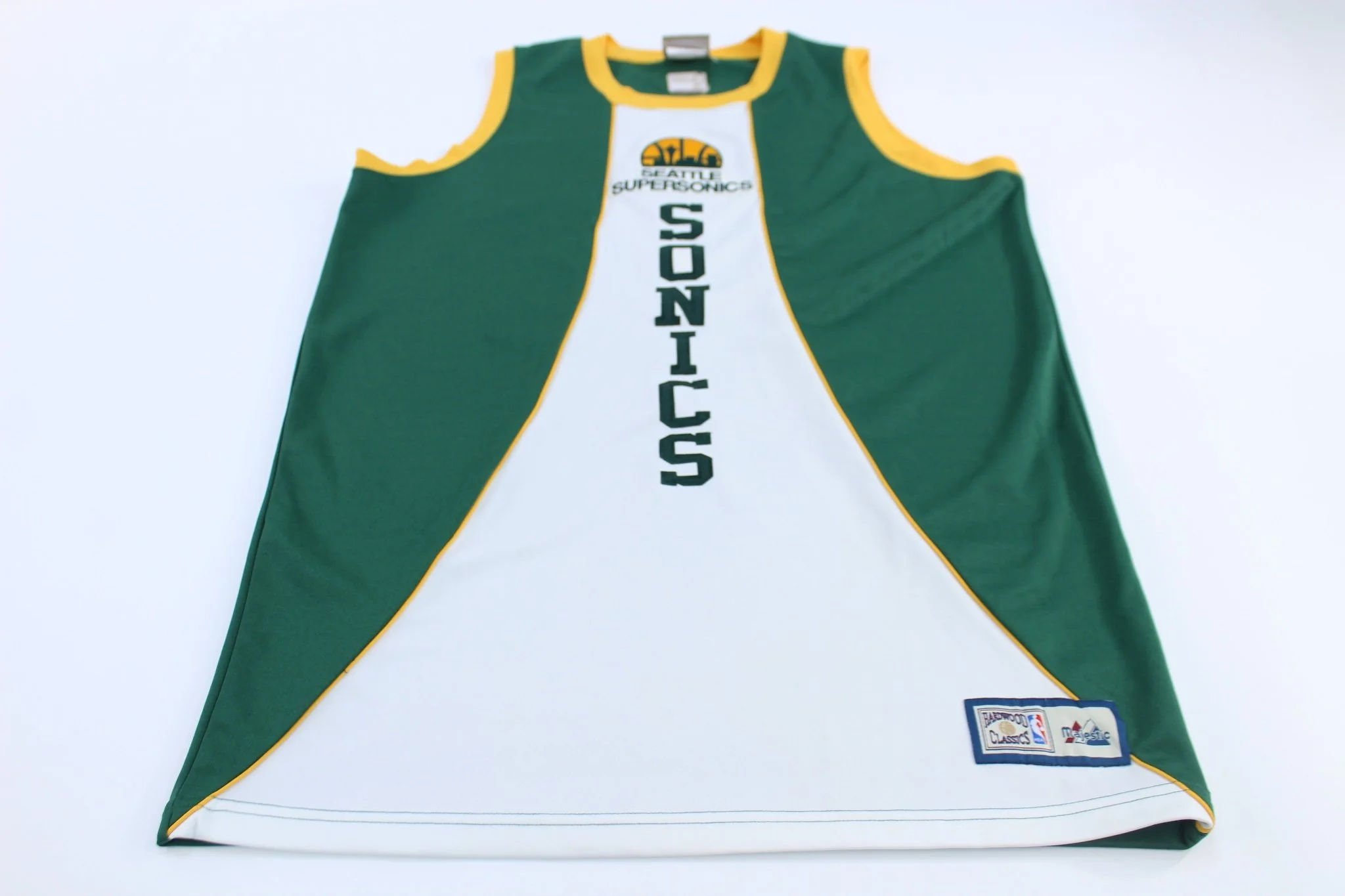Seattle Supersonics Embroidered Hardwood Classics Basketball Jersey