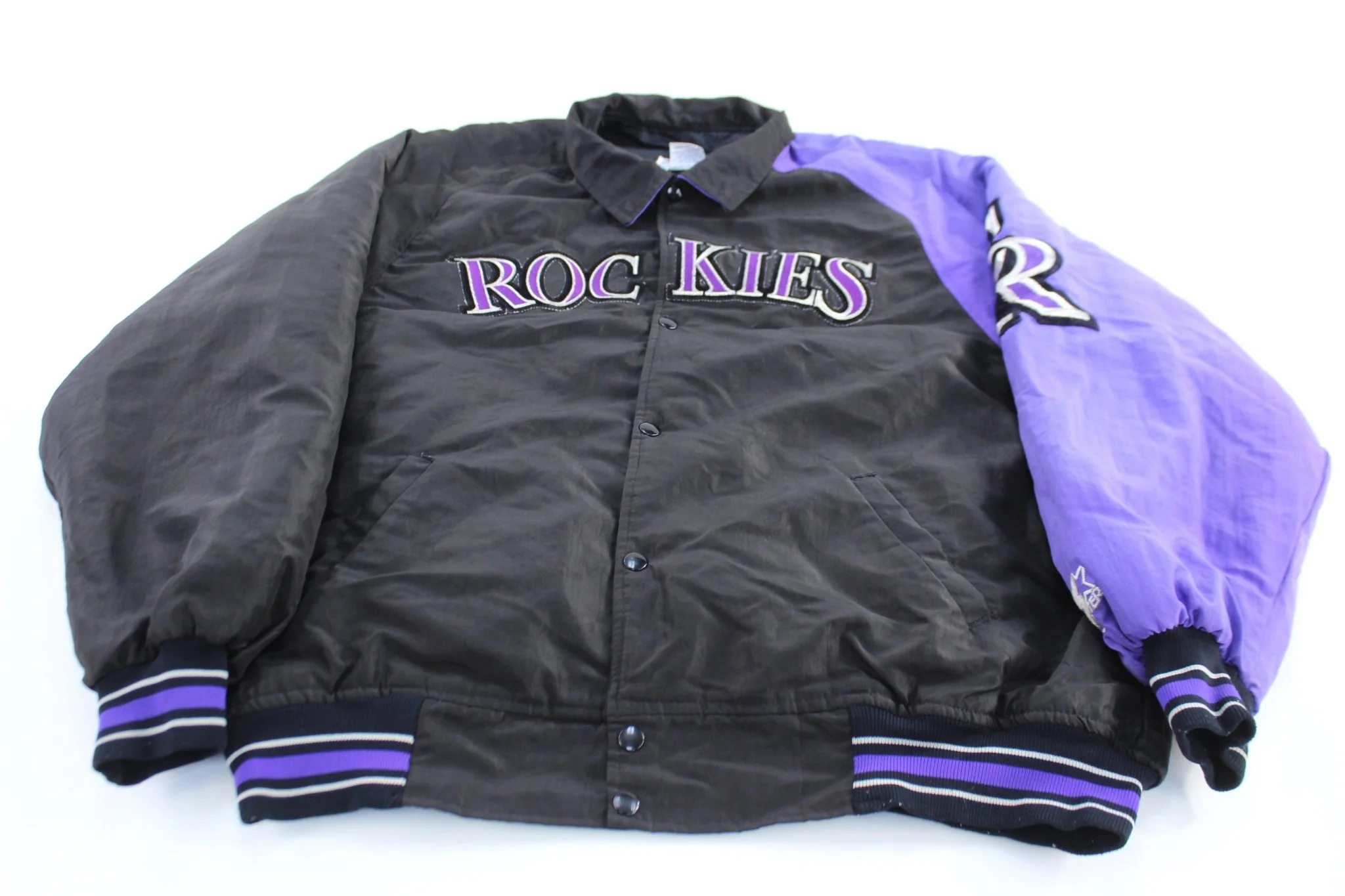 Starter Colorado Rockies Baseball Snap Button Jacket