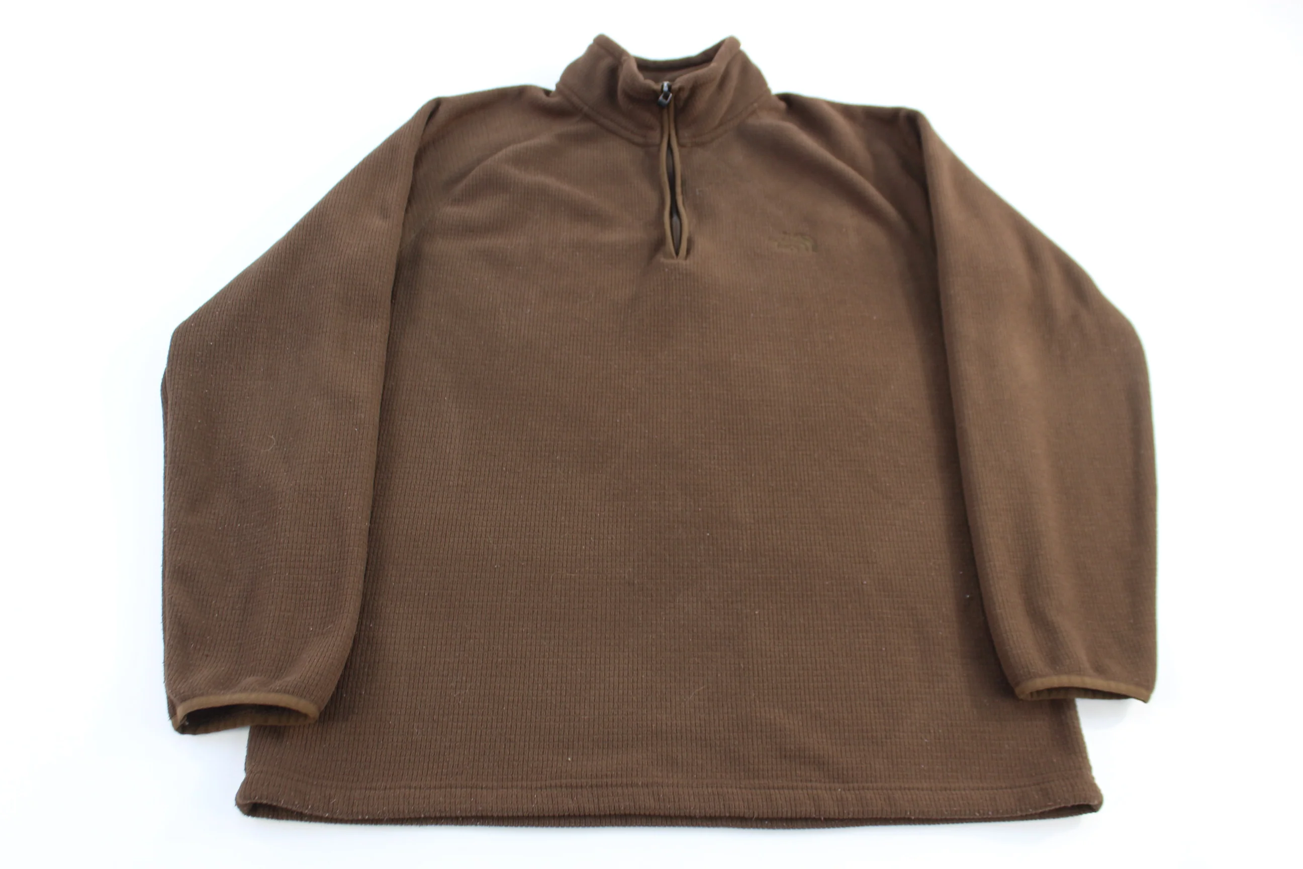 The North Face Brown Waffle Quarter Zip Sweater