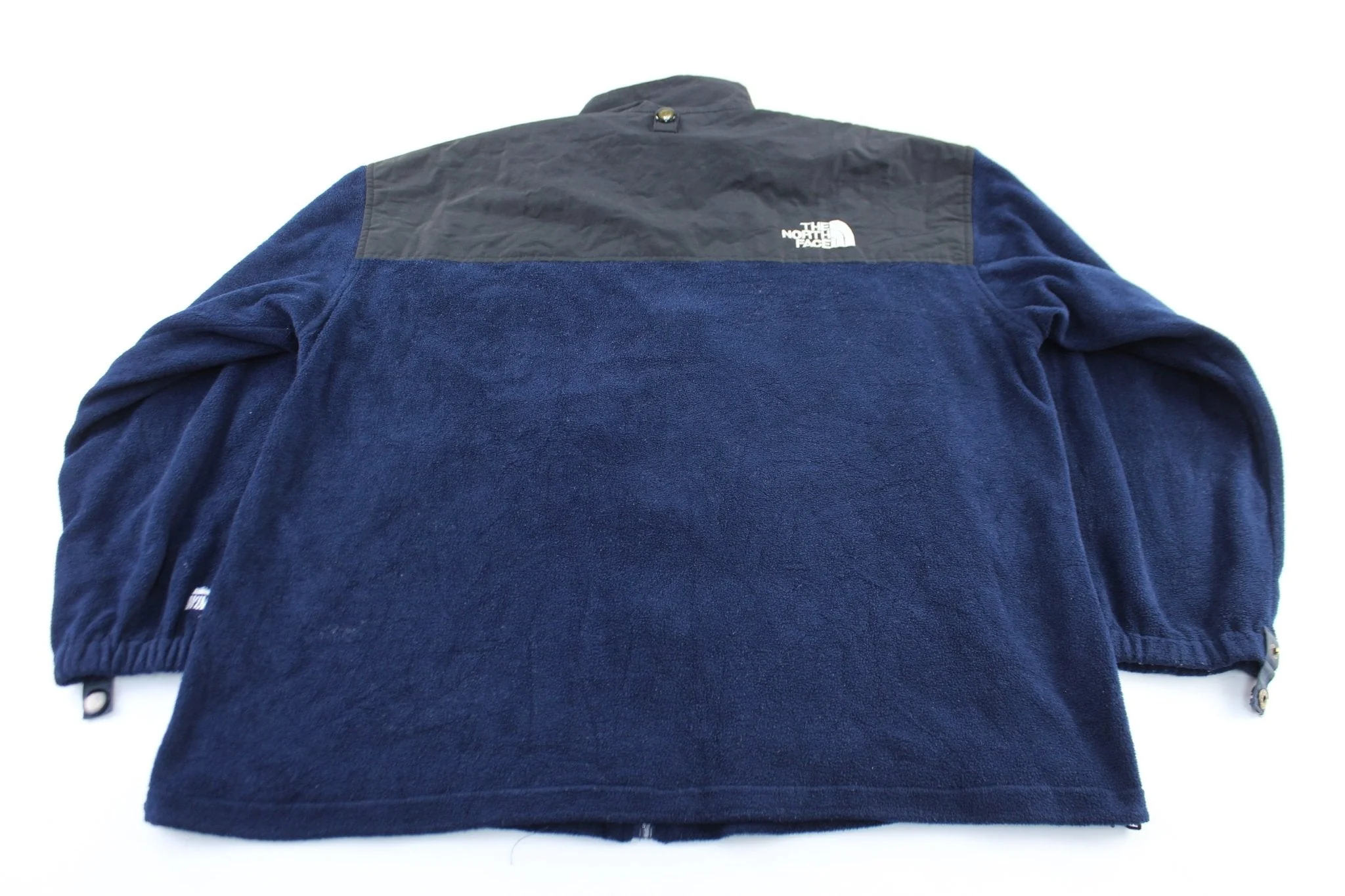 The North Face Embroidered Logo Black & Blue Wind Stopper Zip Up Jacket - Image 2