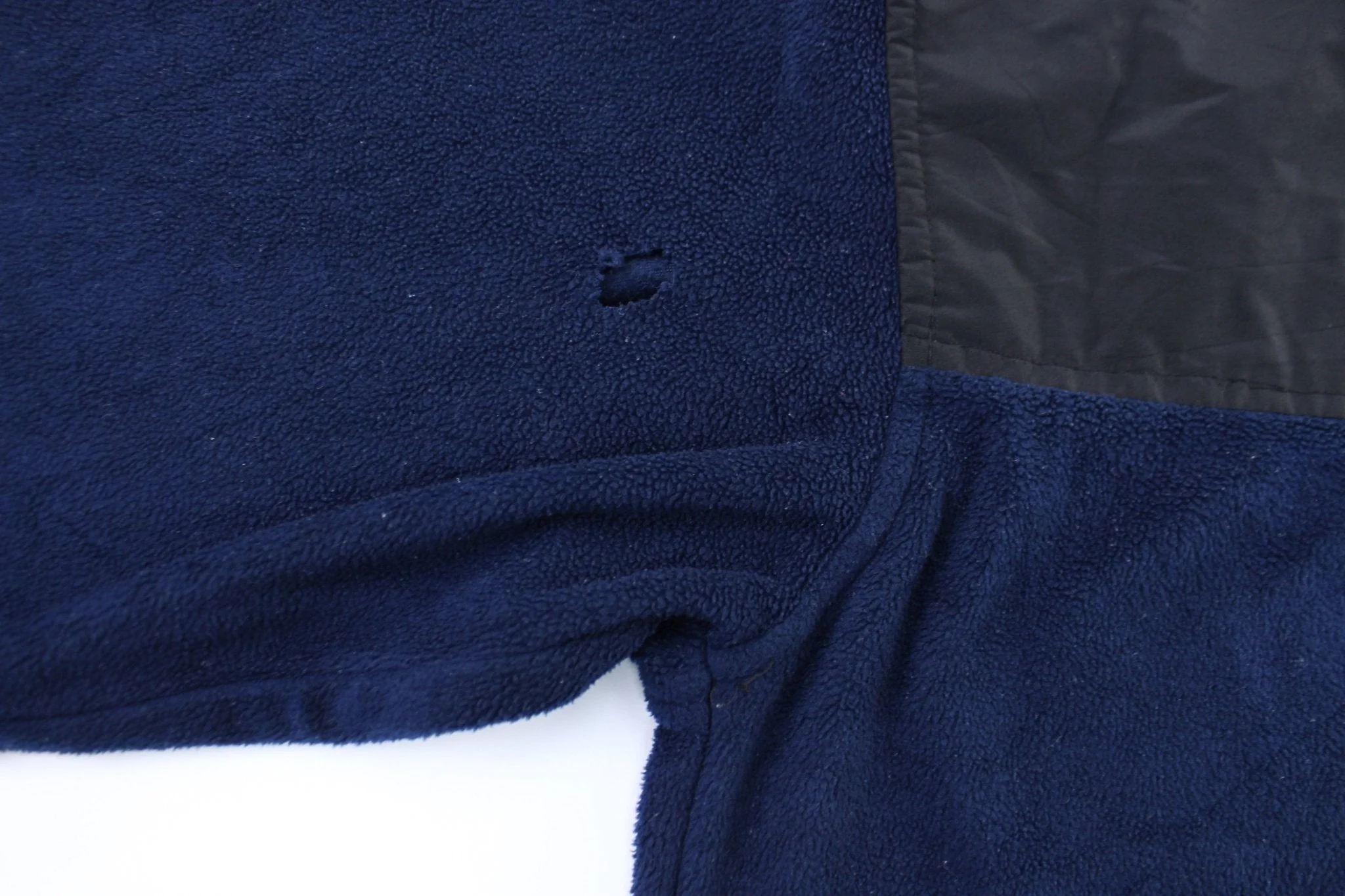 The North Face Embroidered Logo Black & Blue Wind Stopper Zip Up Jacket - Image 4