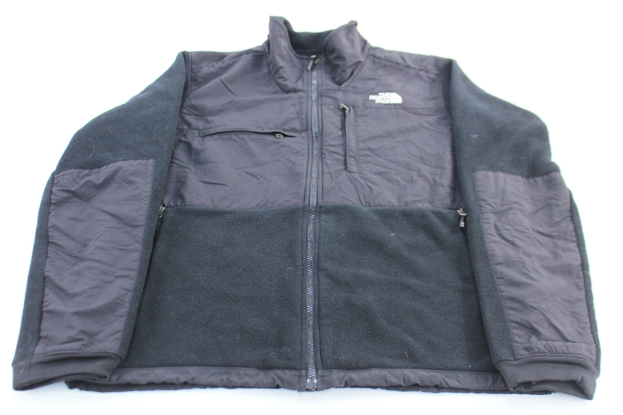 The North Face Embroidered Logo Black Denali Fleece Jacket