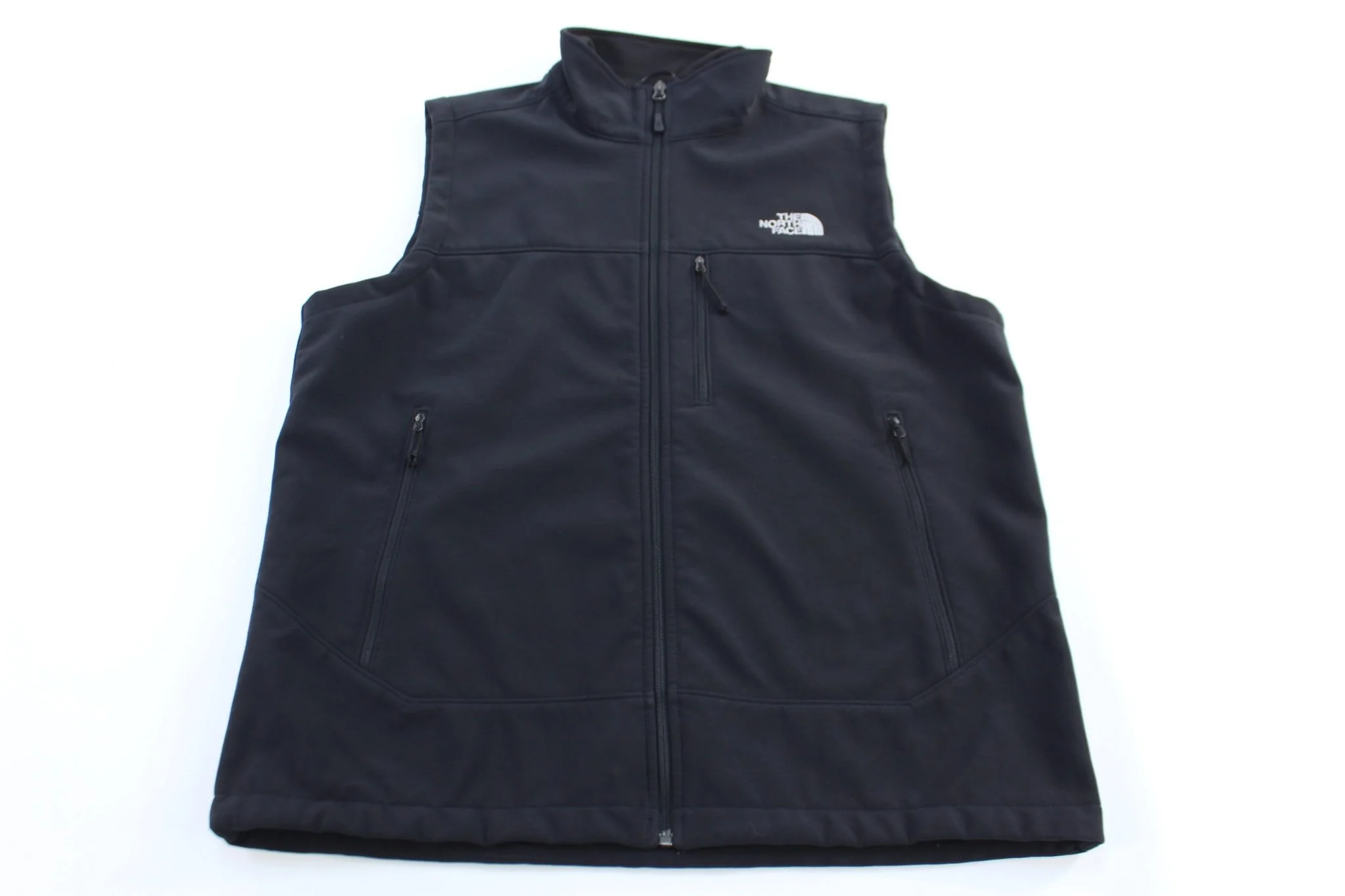 The North Face Embroidered Logo Black Full Zip Vest