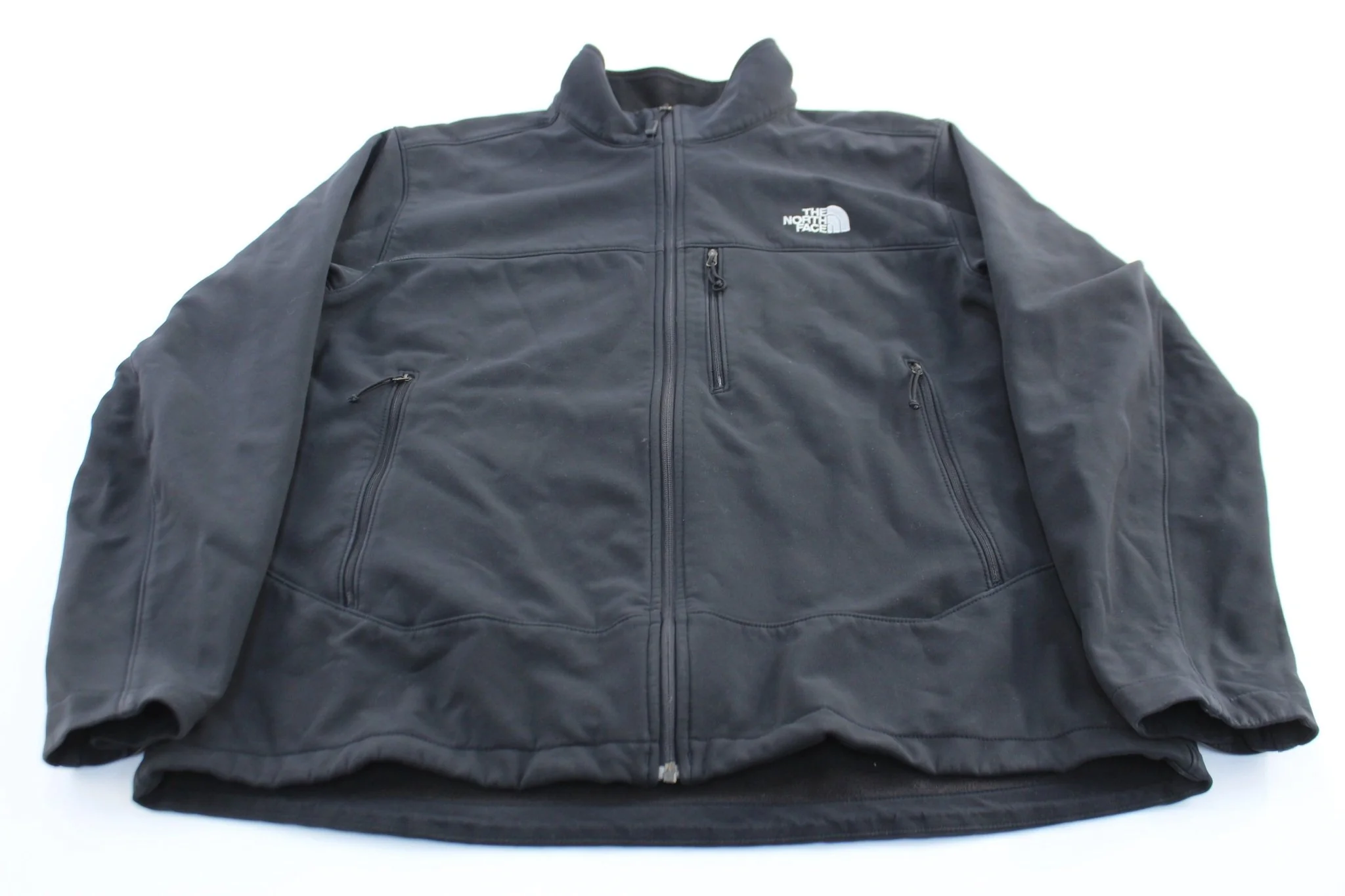 The North Face Embroidered Logo Black Zip Up Jacket