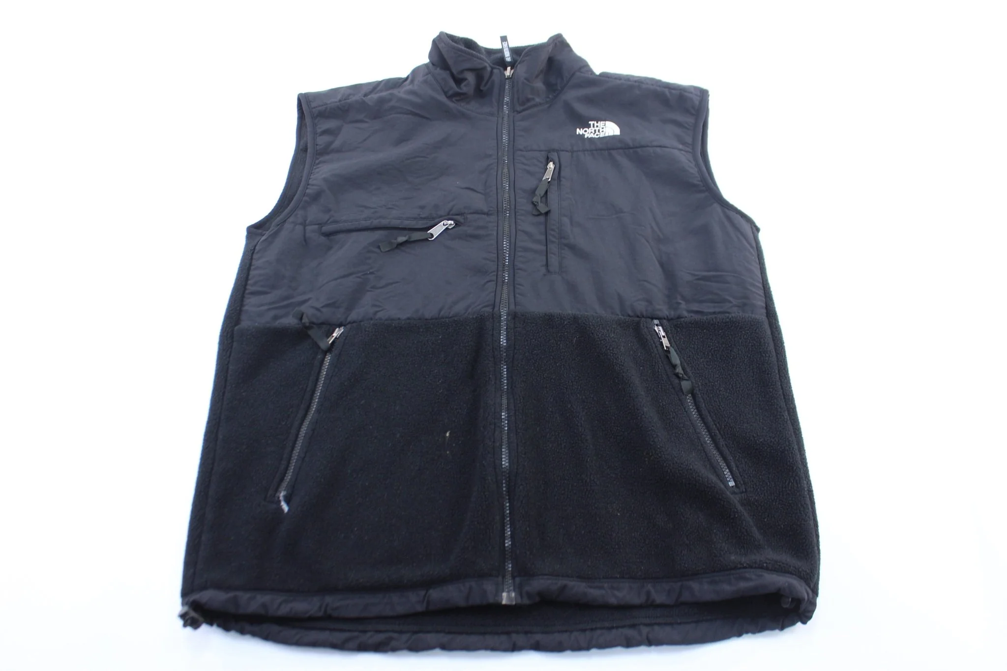 The North Face Embroidered Logo Black Zip Up Vest