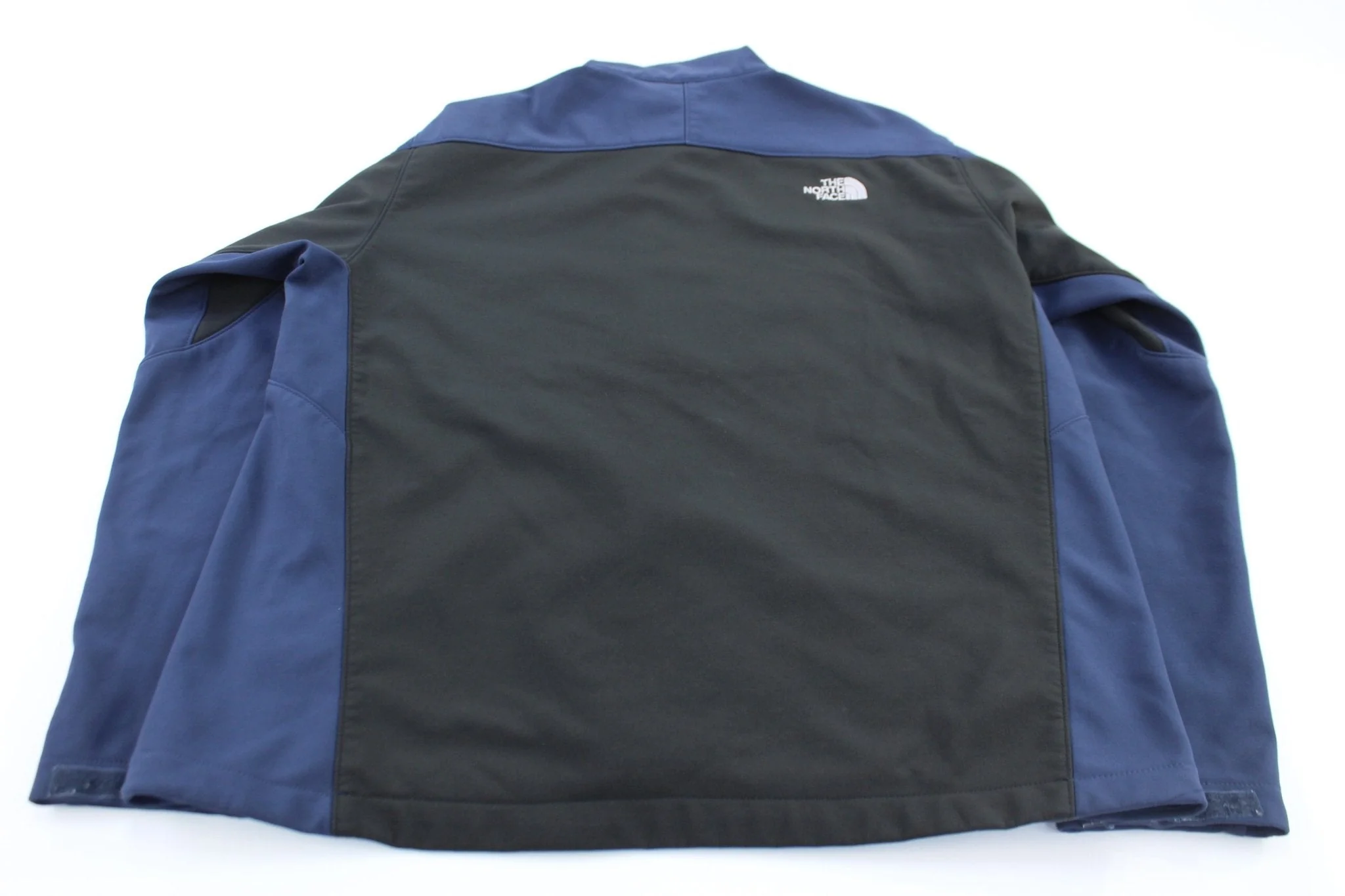 The North Face Embroidered Logo Blue & Black Zip Up Jacket - Image 2