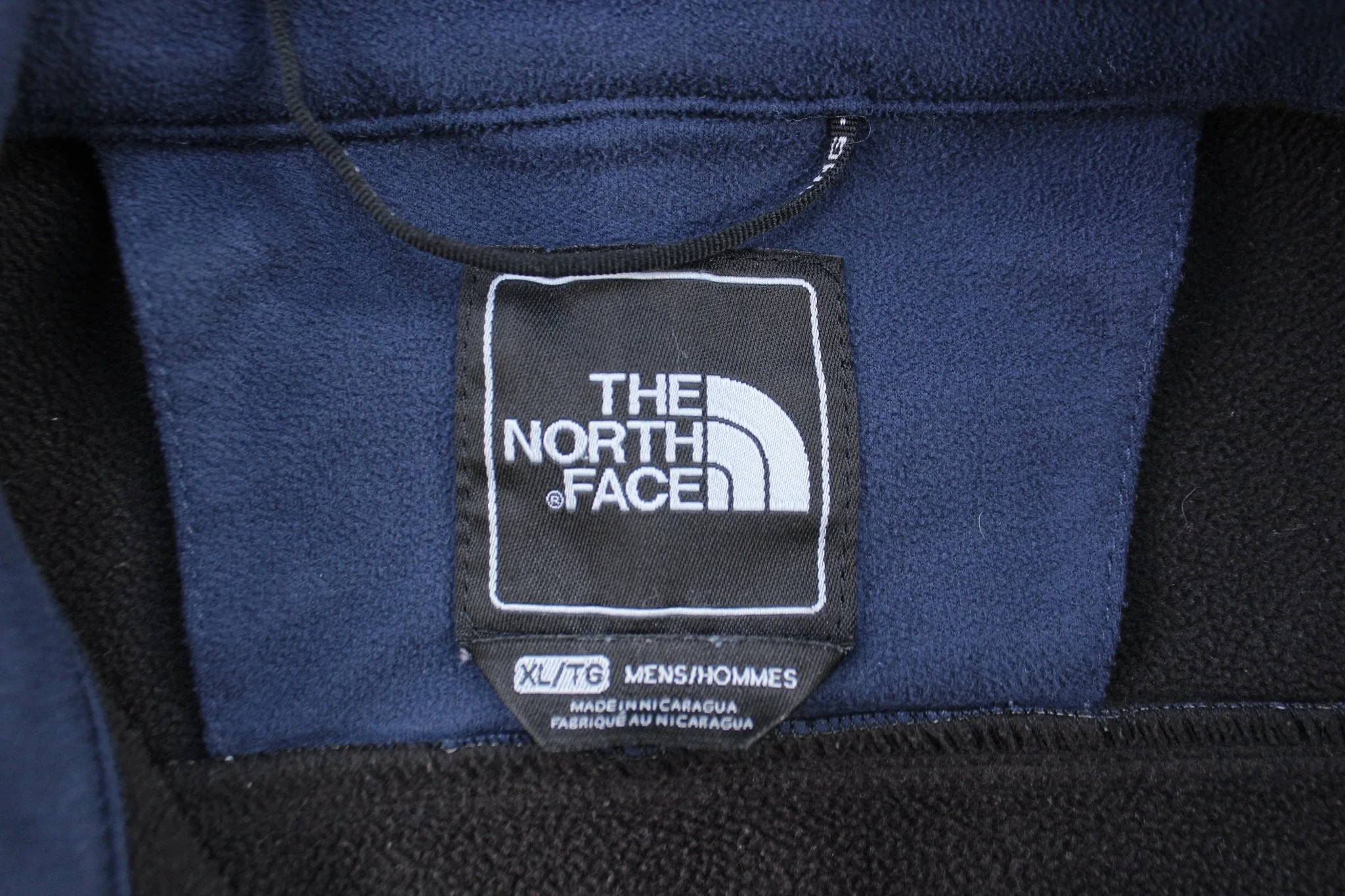 The North Face Embroidered Logo Blue & Black Zip Up Jacket - Image 3