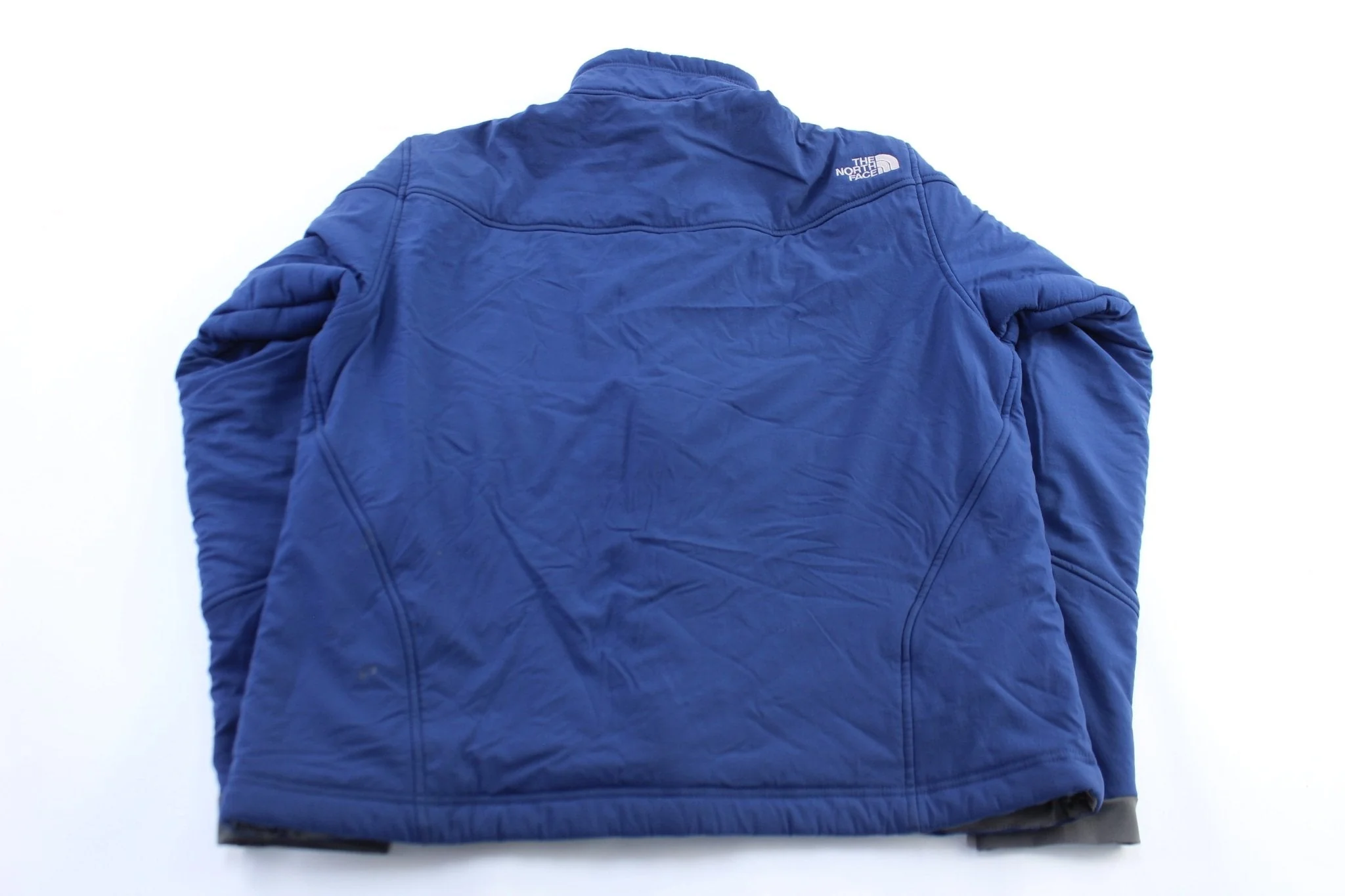 The North Face Embroidered Logo Blue & Grey Zip Up Jacket - Image 2