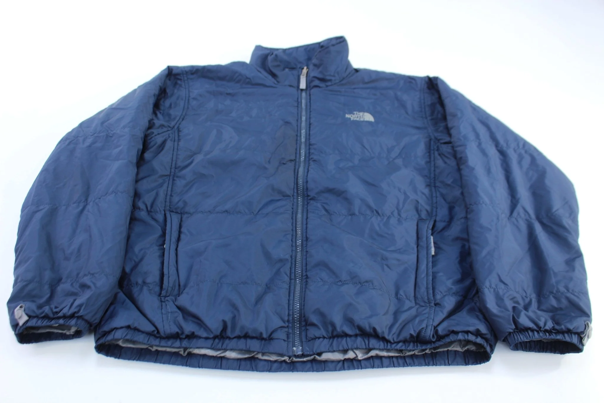 The North Face Embroidered Logo Blue Zip Up Jacket