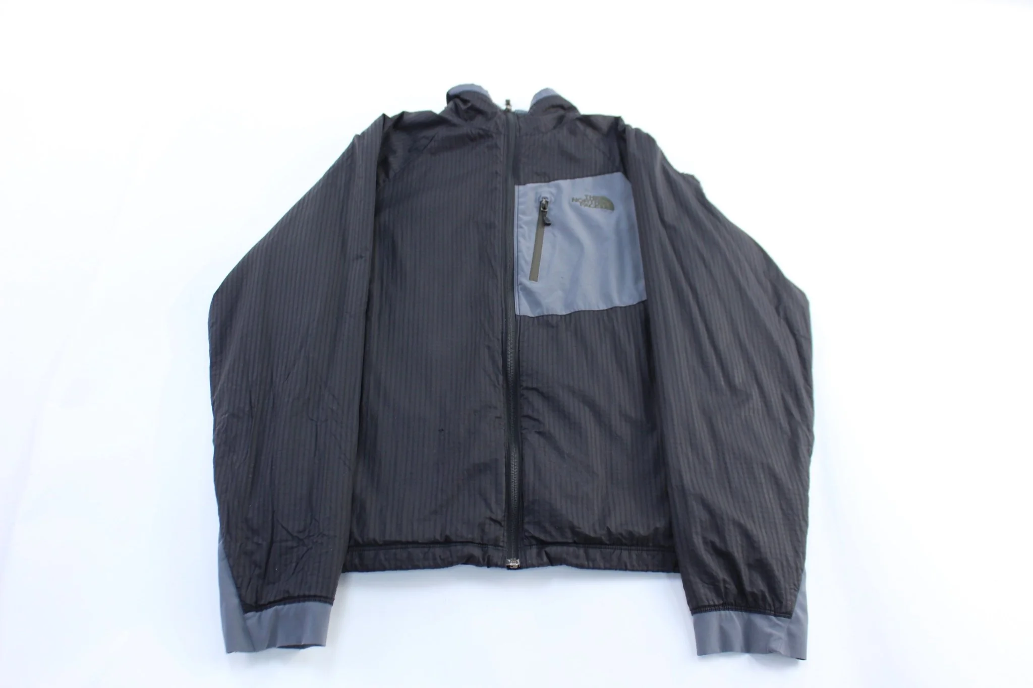 The North Face Embroidered Logo Grey & Black Zip Up Jacket