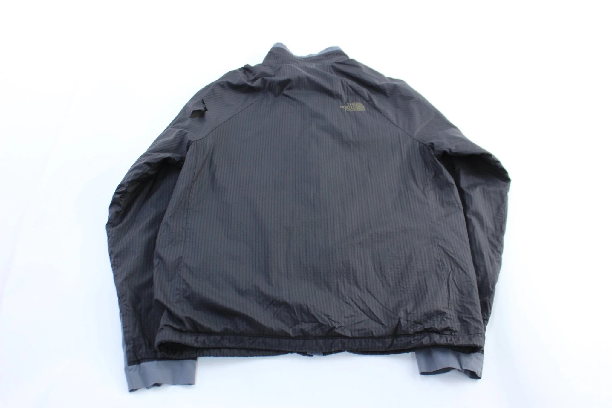 The North Face Embroidered Logo Grey & Black Zip Up Jacket - Image 2
