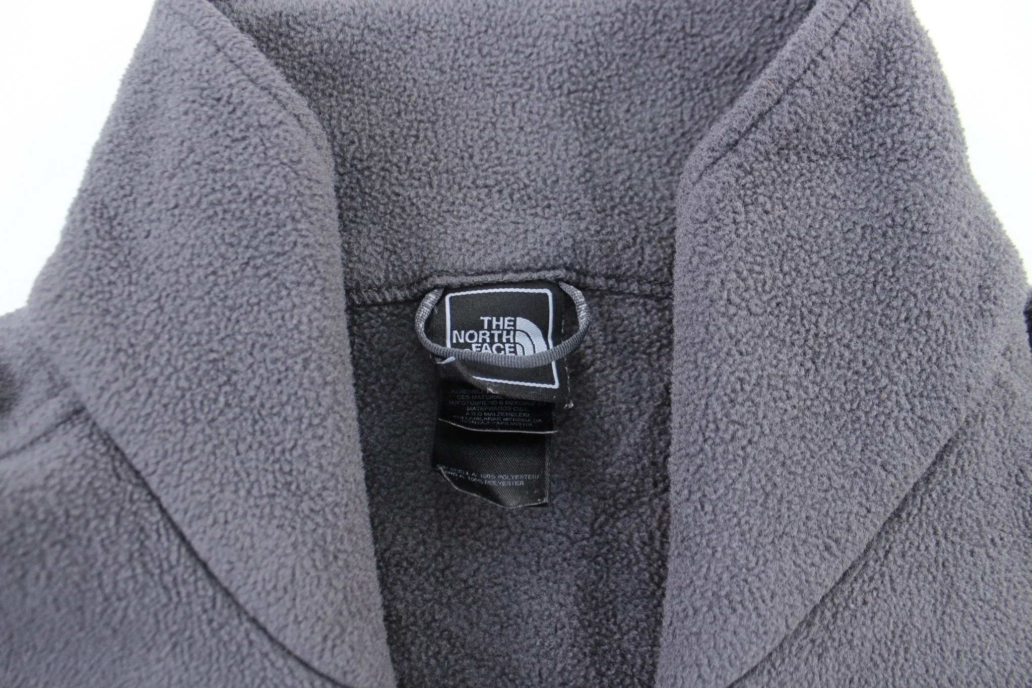 The North Face Embroidered Logo Grey Zip Up Jacket - Image 3