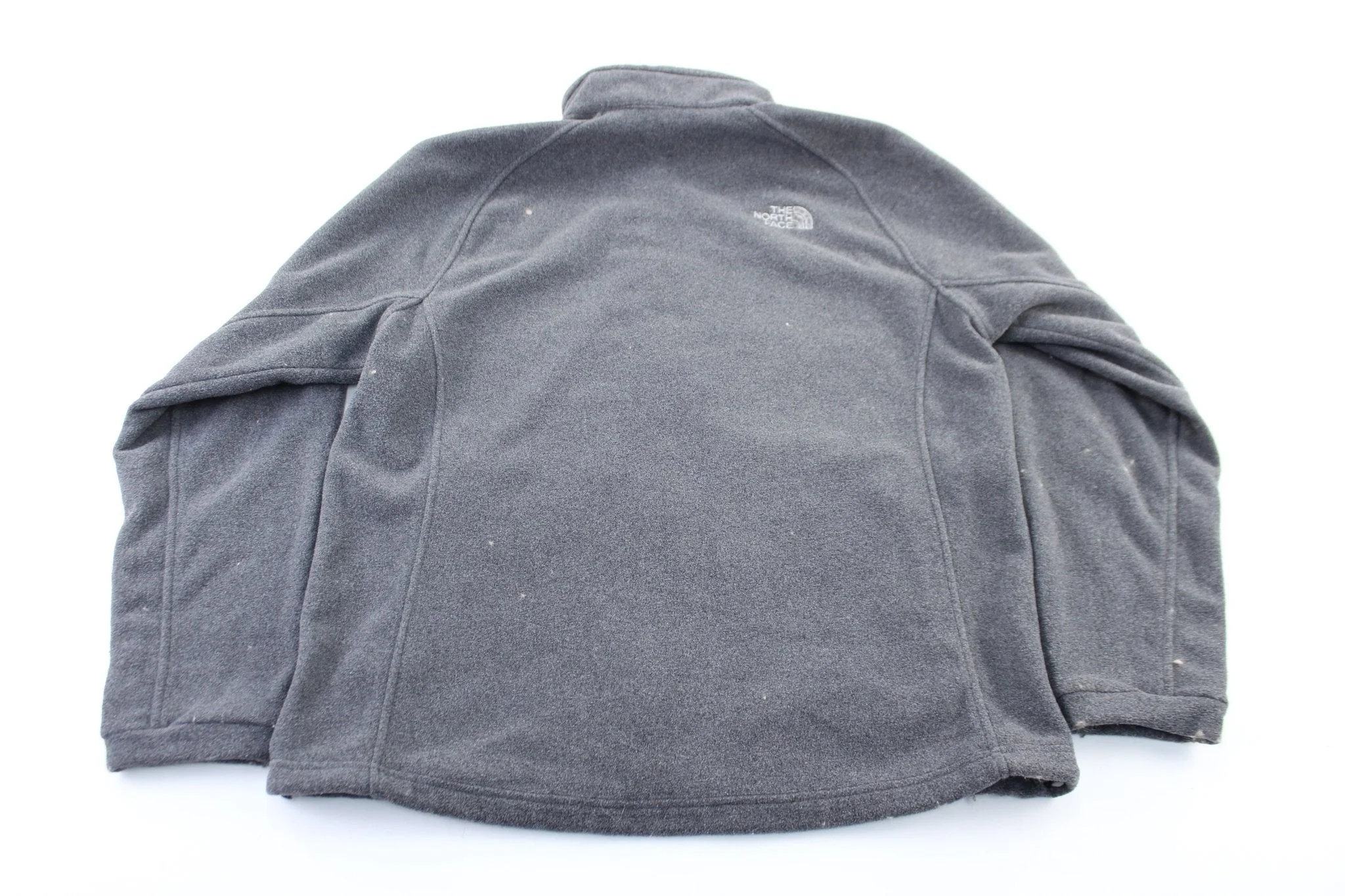 The North Face Embroidered Logo Grey Zip Up Jacket - Image 2
