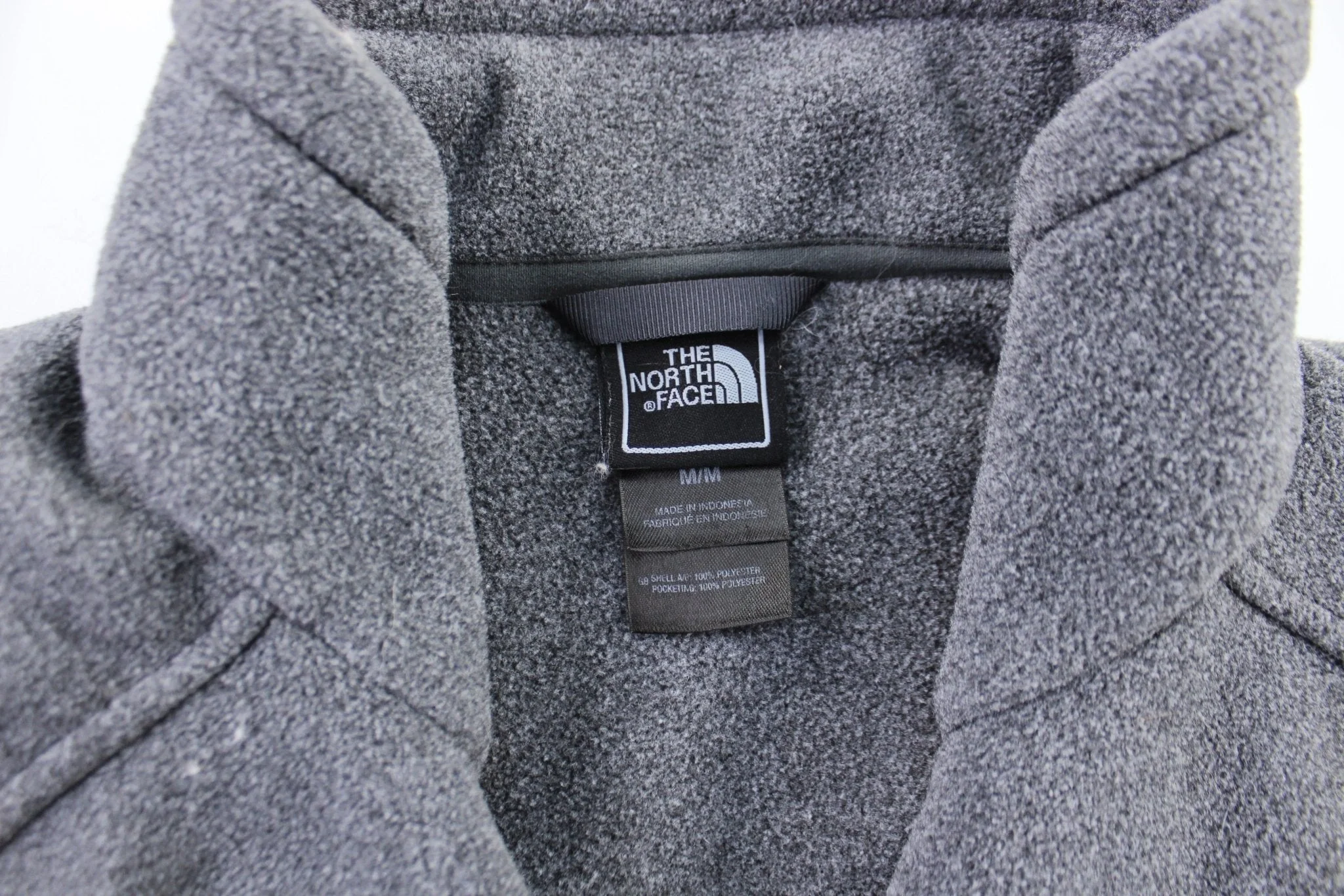 The North Face Embroidered Logo Grey Zip Up Jacket - Image 3