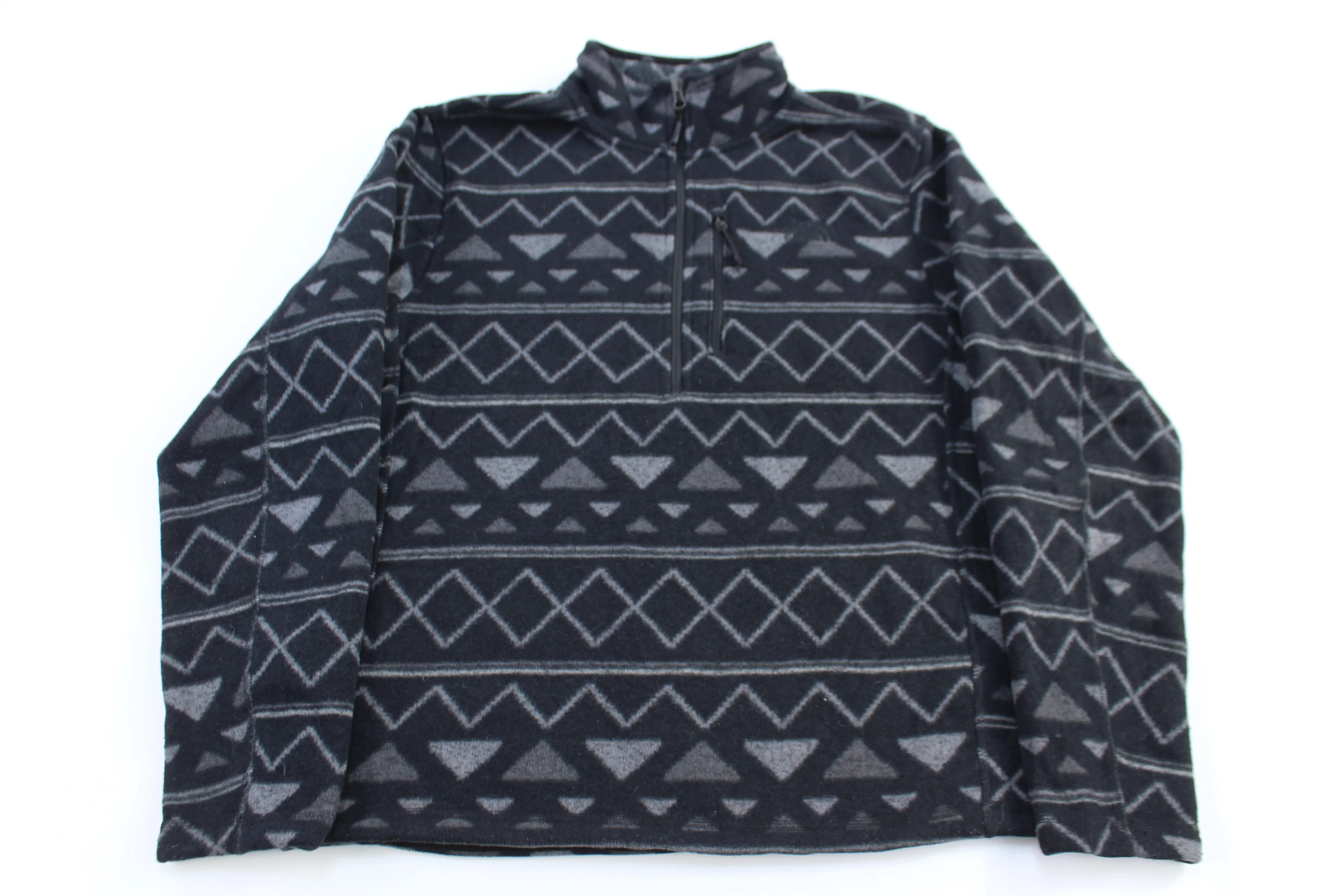 The North Face Embroidered Logo Multipatterned Quarter Zip Sweater
