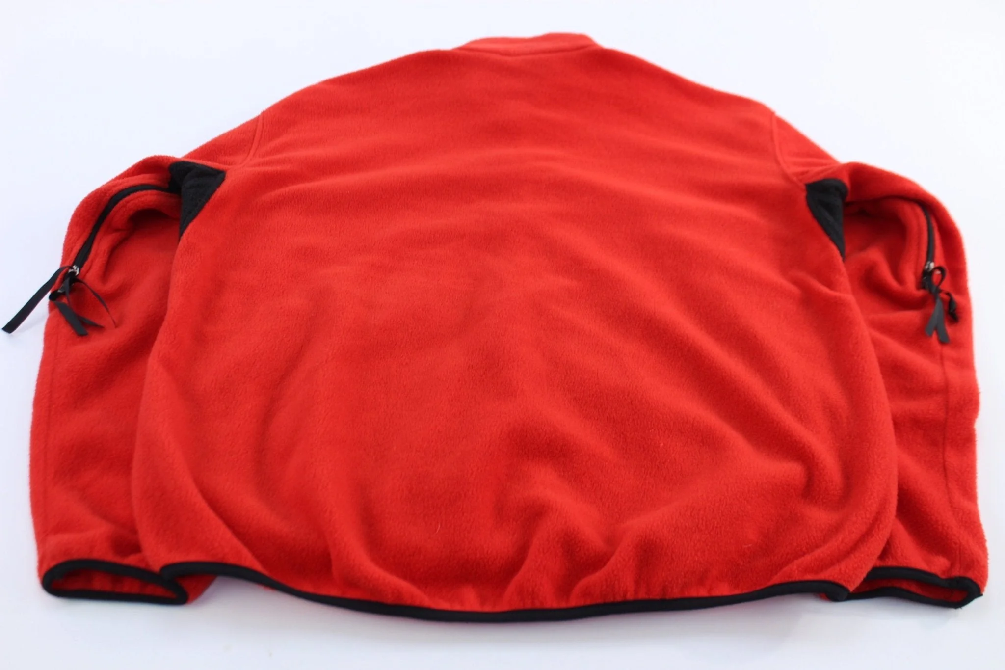 The North Face Embroidered Logo Red Fleece Zip Up Jacket - Image 2