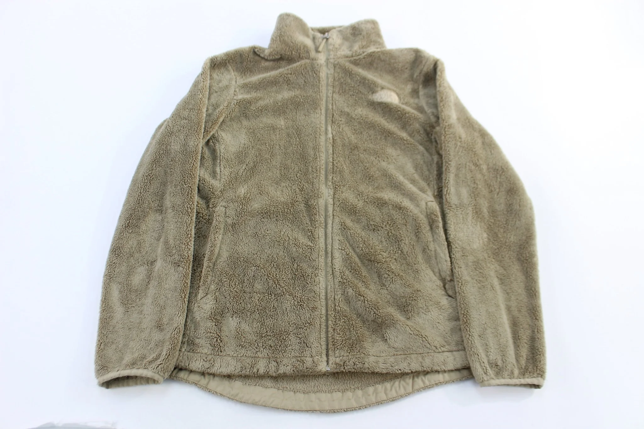 The North Face Embroidered Logo Tan Full Zip Jacket