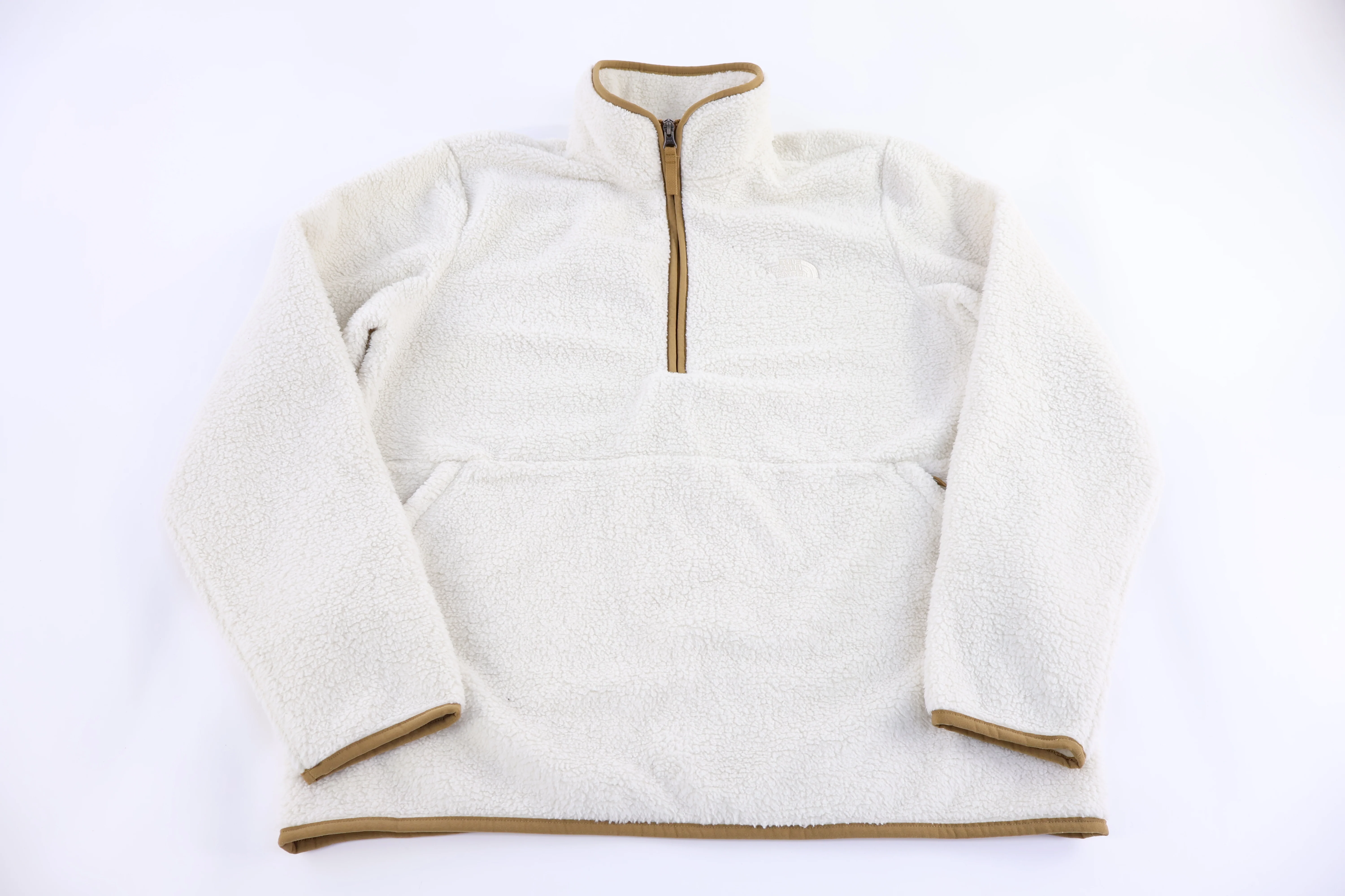 The North Face Embroidered Logo Tan Pullover Sweater