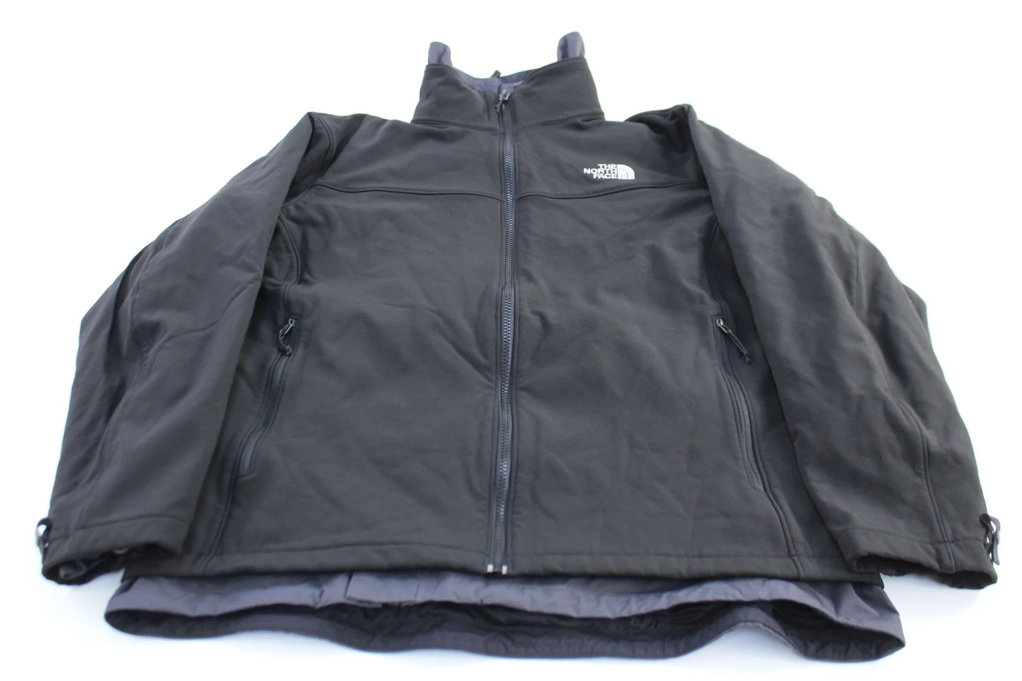 The North Face Hyvent Logo Black Zip Up Jacket