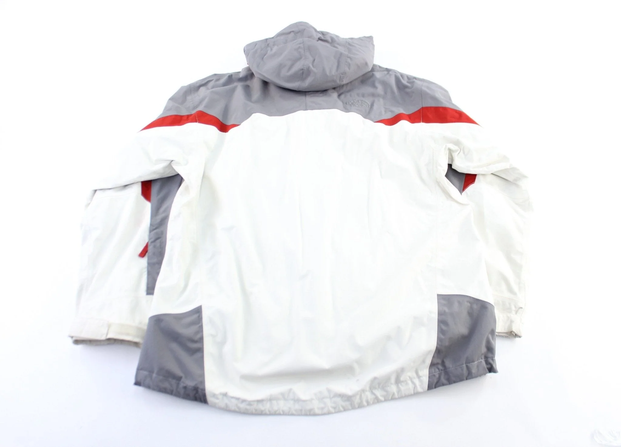 The North Face Embroidered Logo White, Grey & Red Zip Up Jacket - Image 2