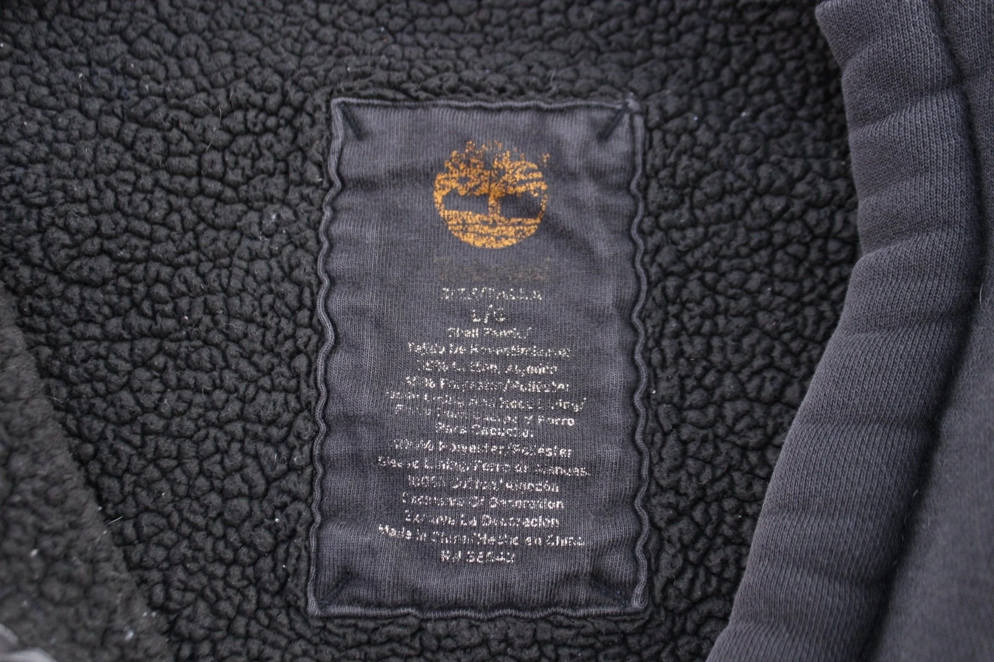 Timberland Black Full Zip Sherpa Lined Jacket - Image 5