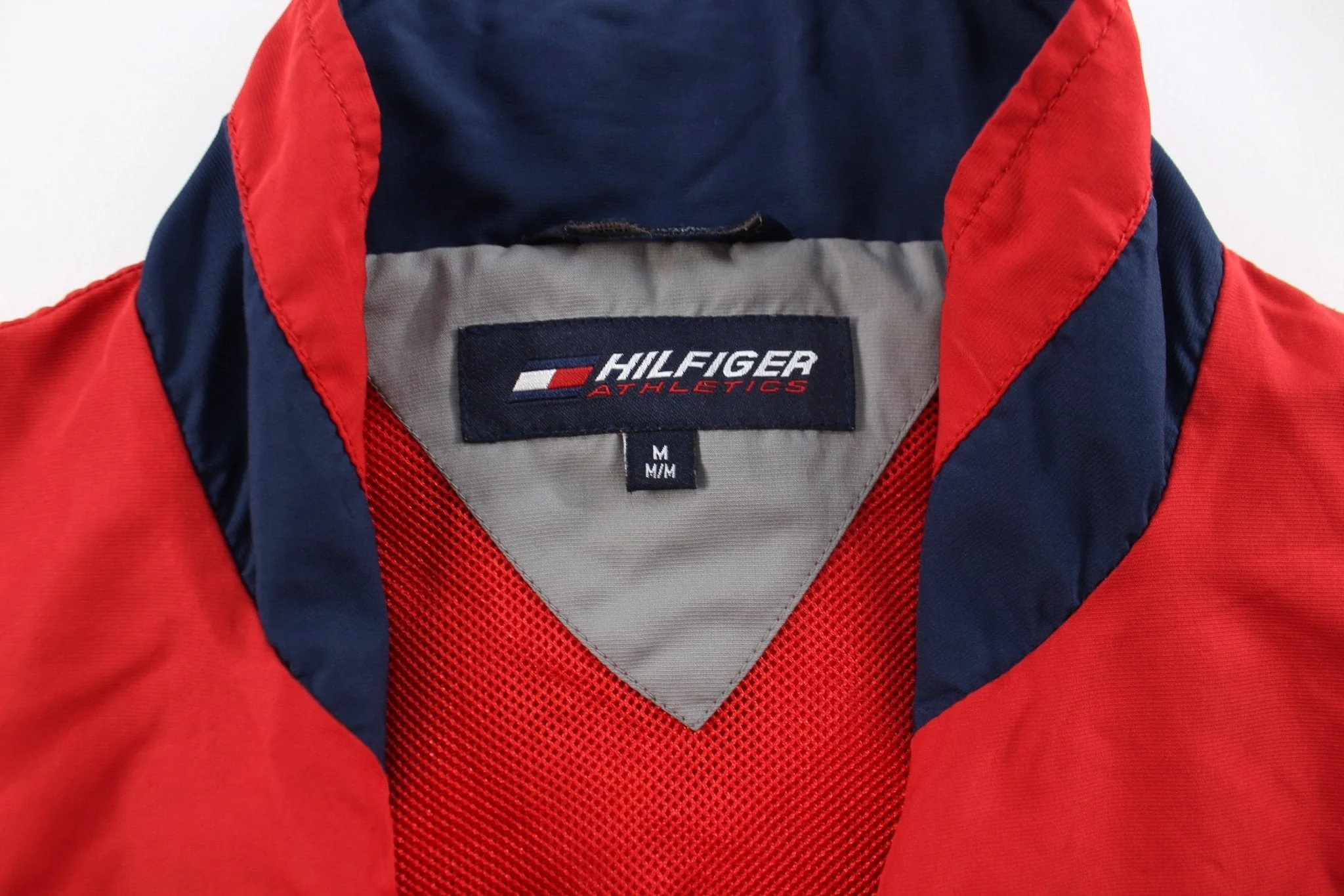 Tommy Hilfiger Athletics Embroidered Navy Blue & Red Zip Up Jacket - Image 3