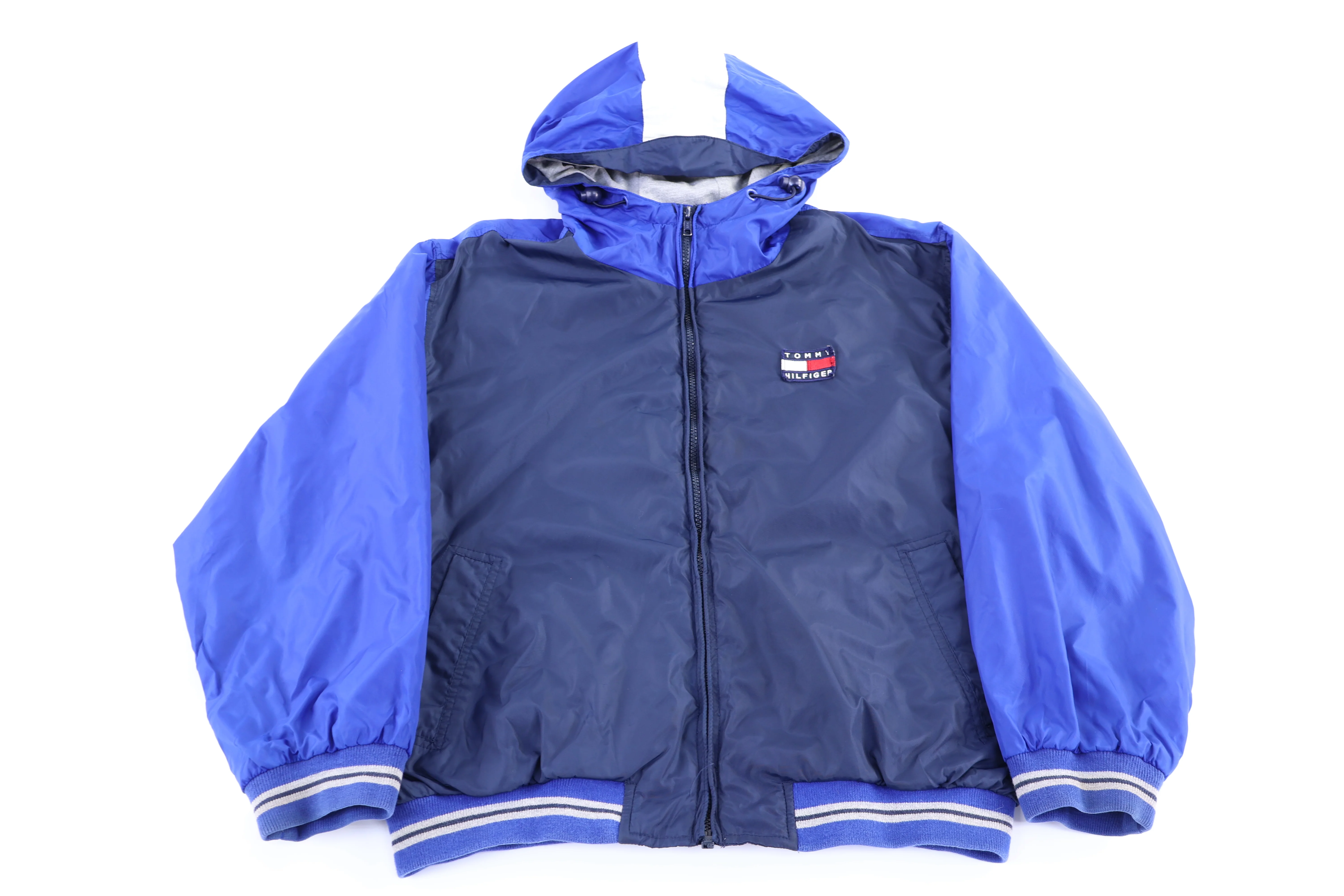 Tommy Hilfiger Embroidered Logo Blue Full Zip Jacket