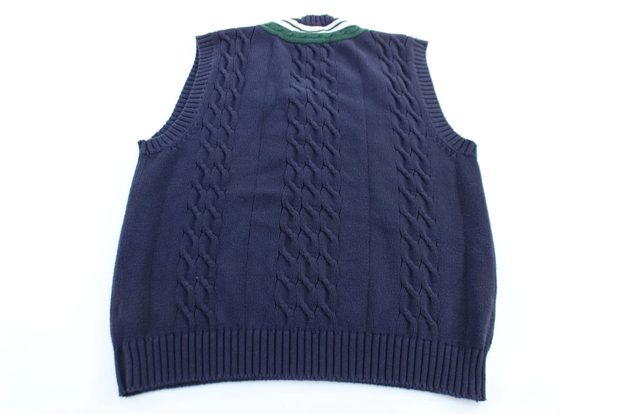 Tommy Hilfiger Embroidered Logo Cable Knit Vest - Image 2