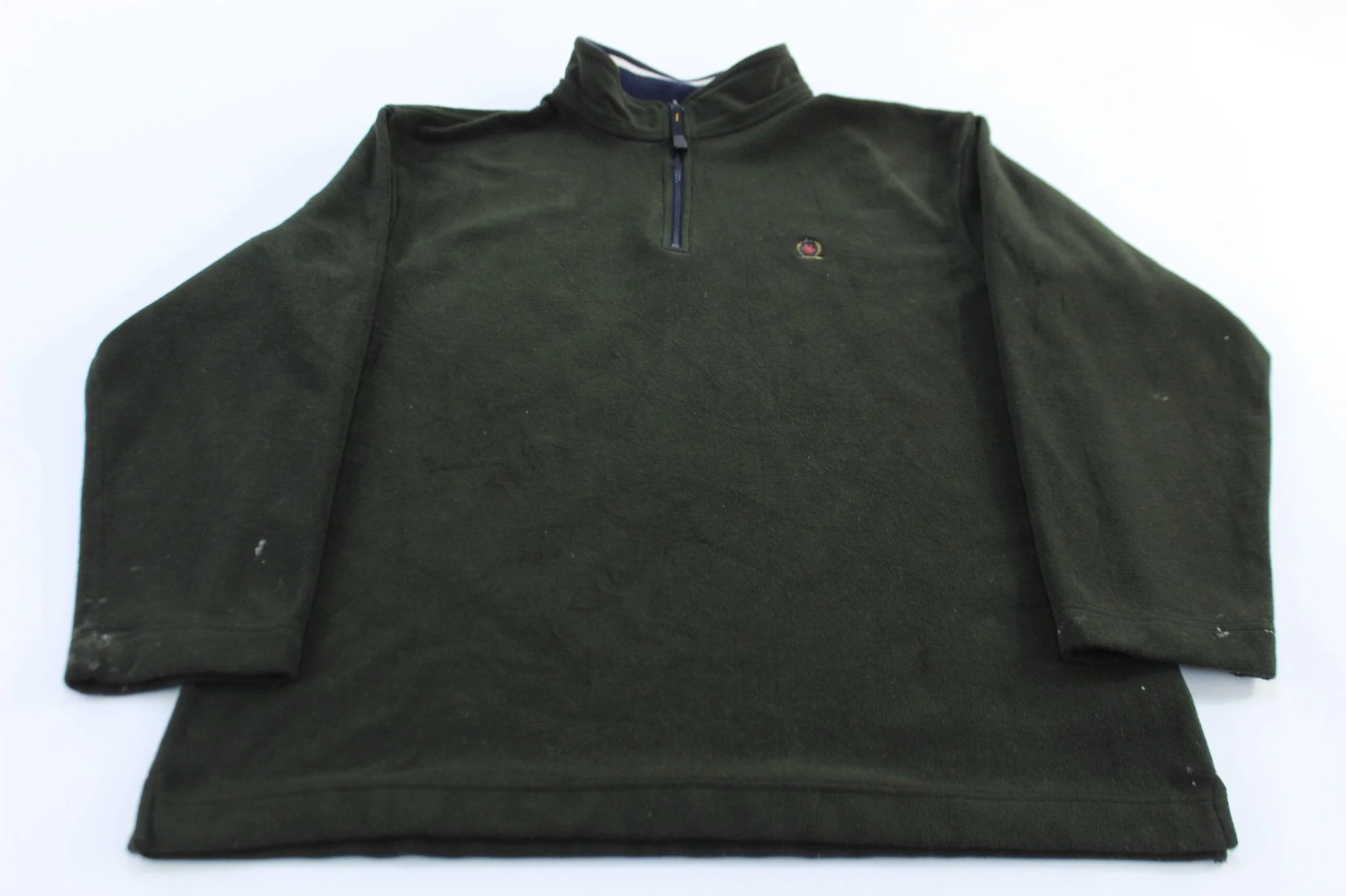 Tommy Hilfiger Embroidered Logo Green Fleece Sweatshirt - Image 2
