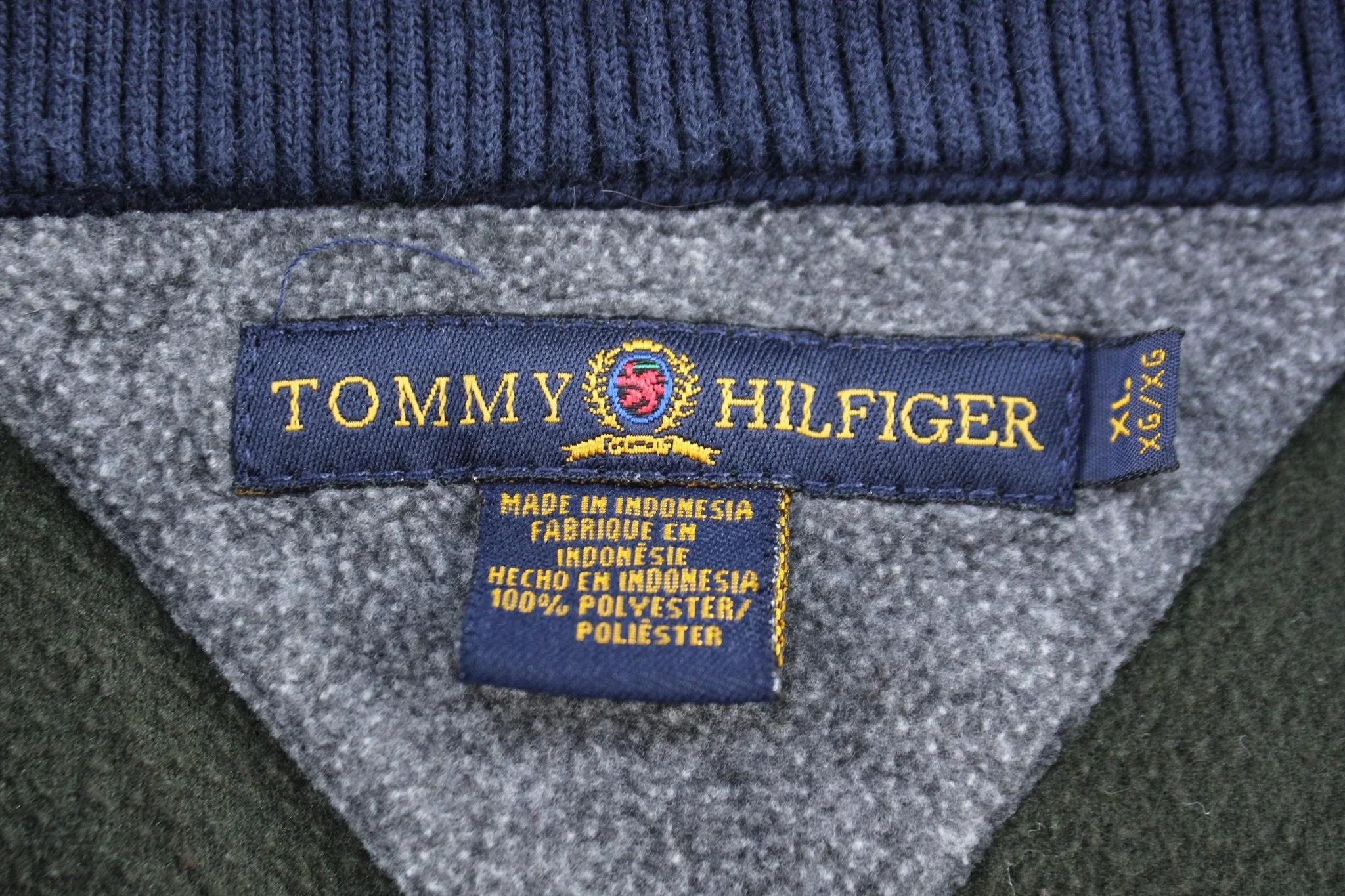 Tommy Hilfiger Embroidered Logo Green Fleece Sweatshirt - Image 4