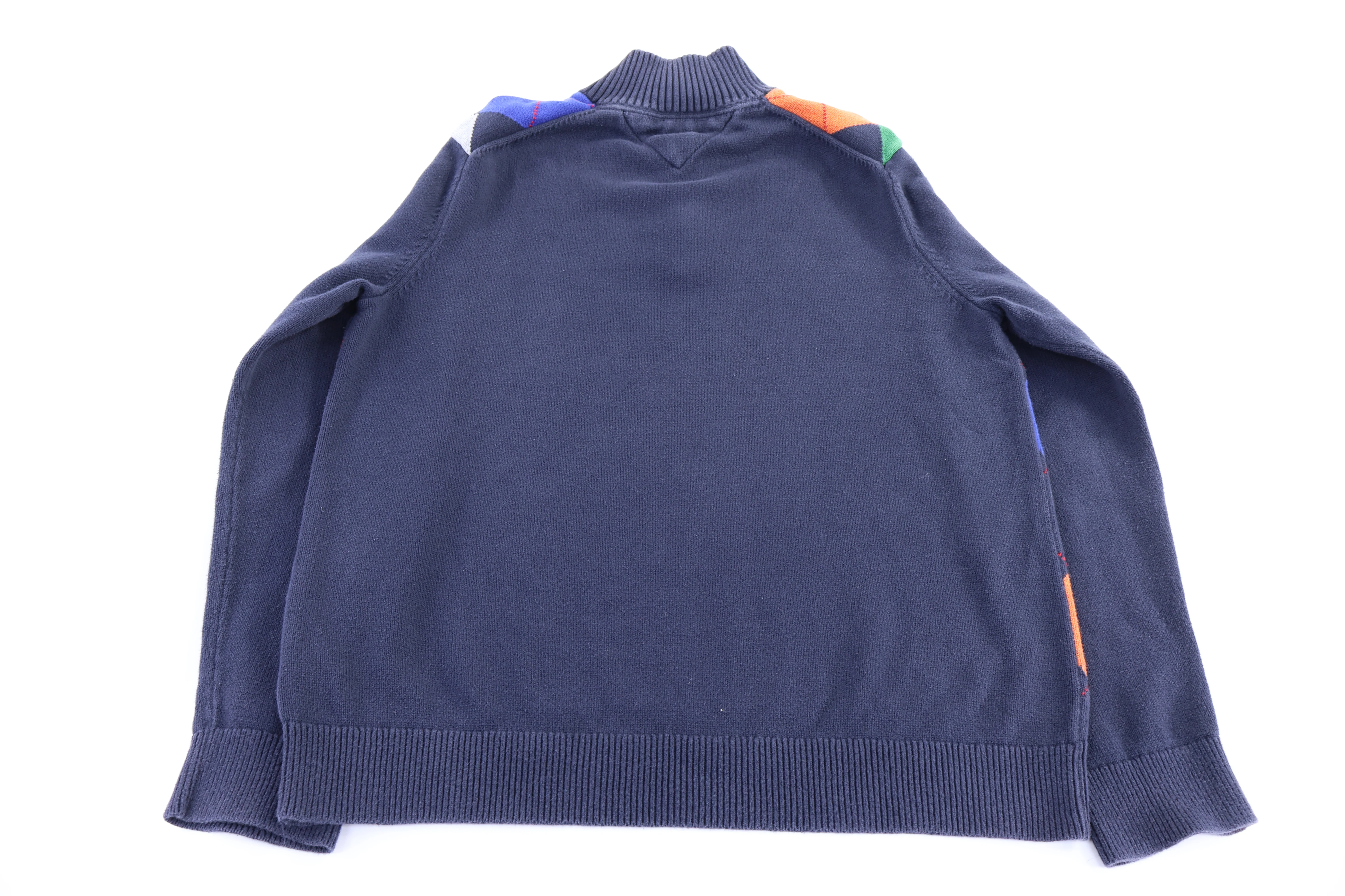 Tommy Hilfiger Embroidered Logo Multicolor Quarter Zip Sweater - Image 2