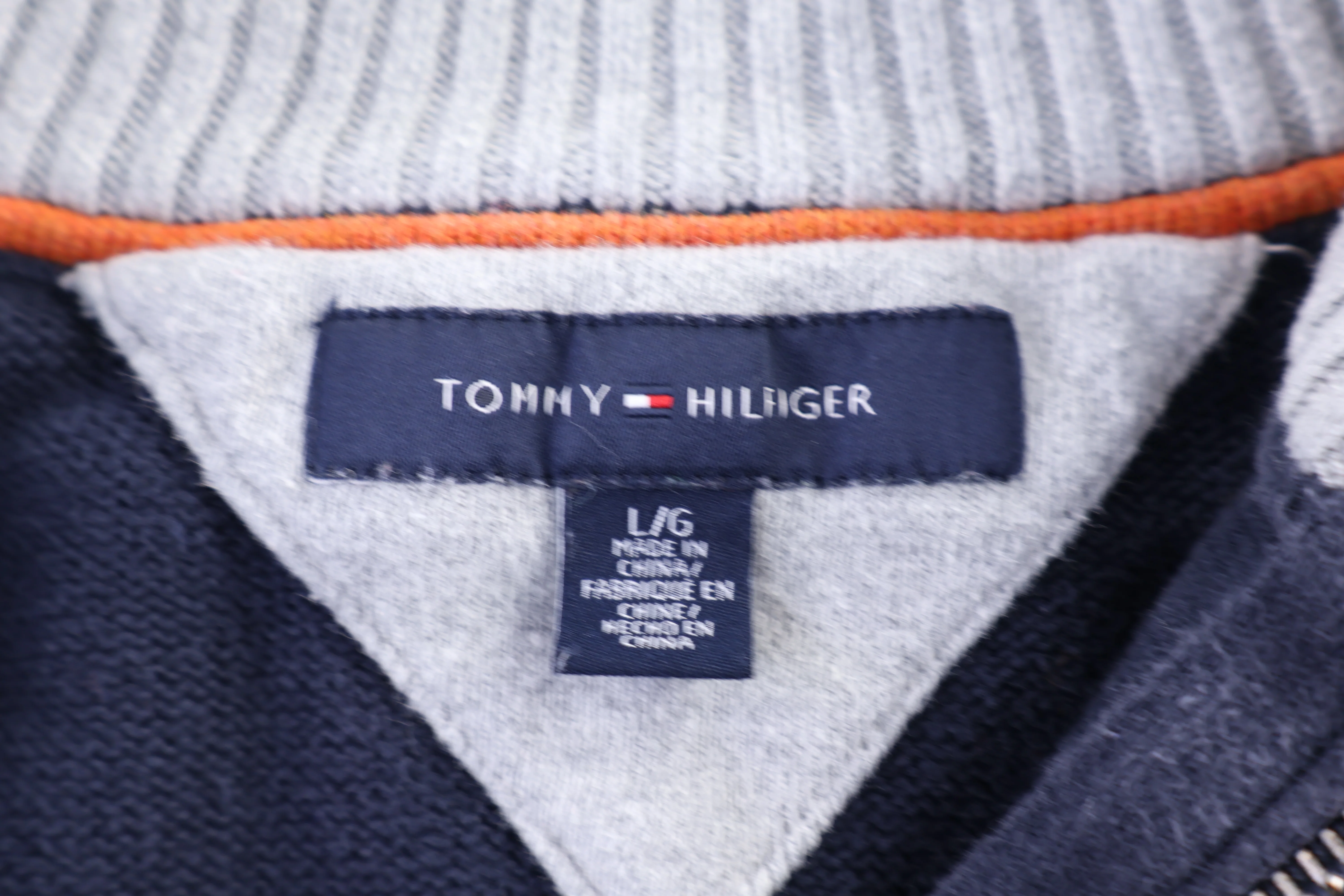 Tommy Hilfiger Embroidered Logo Multicolor Quarter Zip Sweater - Image 3
