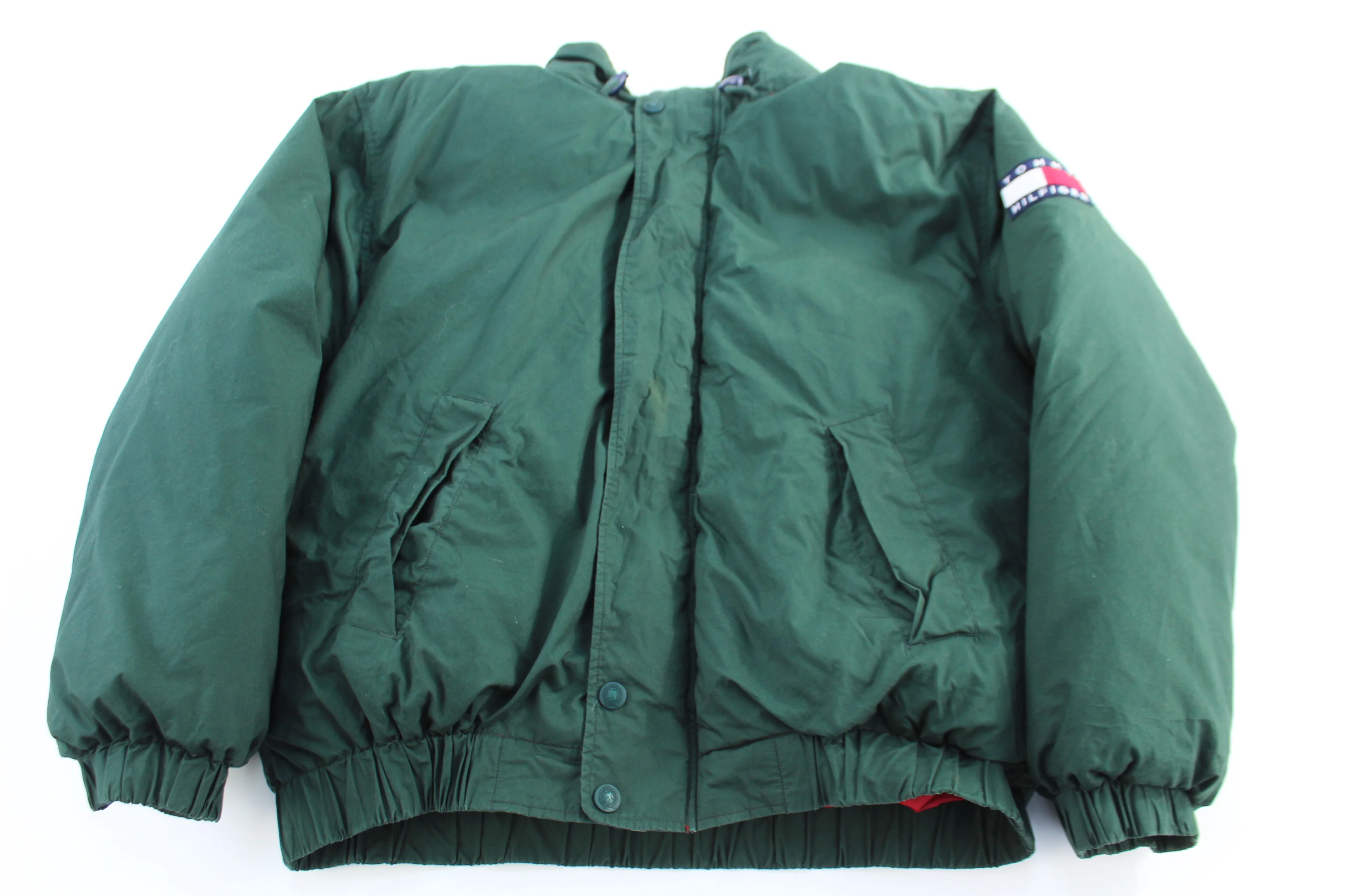Tommy Hilfiger Embroidered Patch Full Zip Puffer Jacket