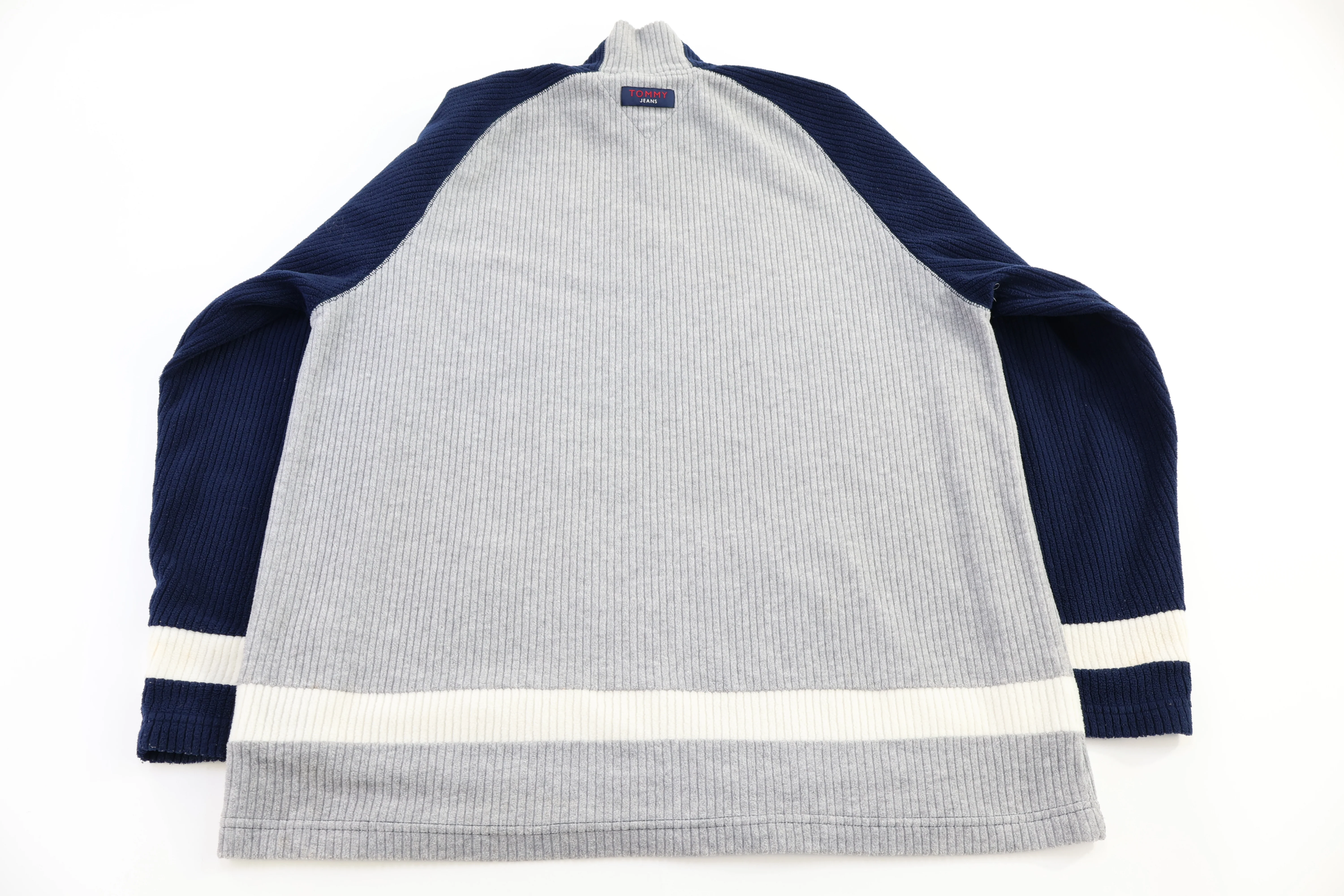 Tommy Hilfiger Jeans Grey & Blue Quarter Zip Sweater - Image 2