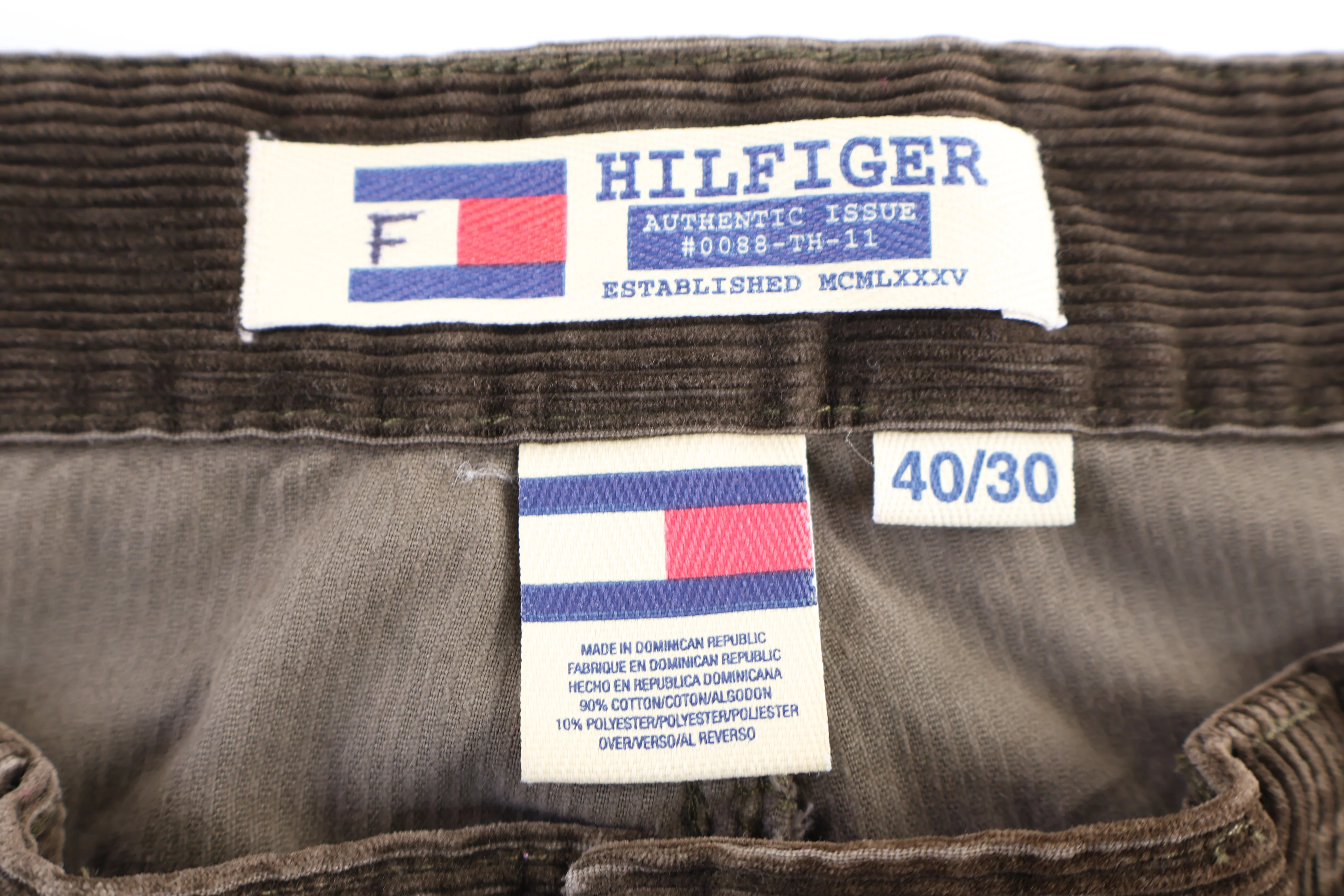 Tommy Hilfiger Olive Corduroy Pants - Image 3